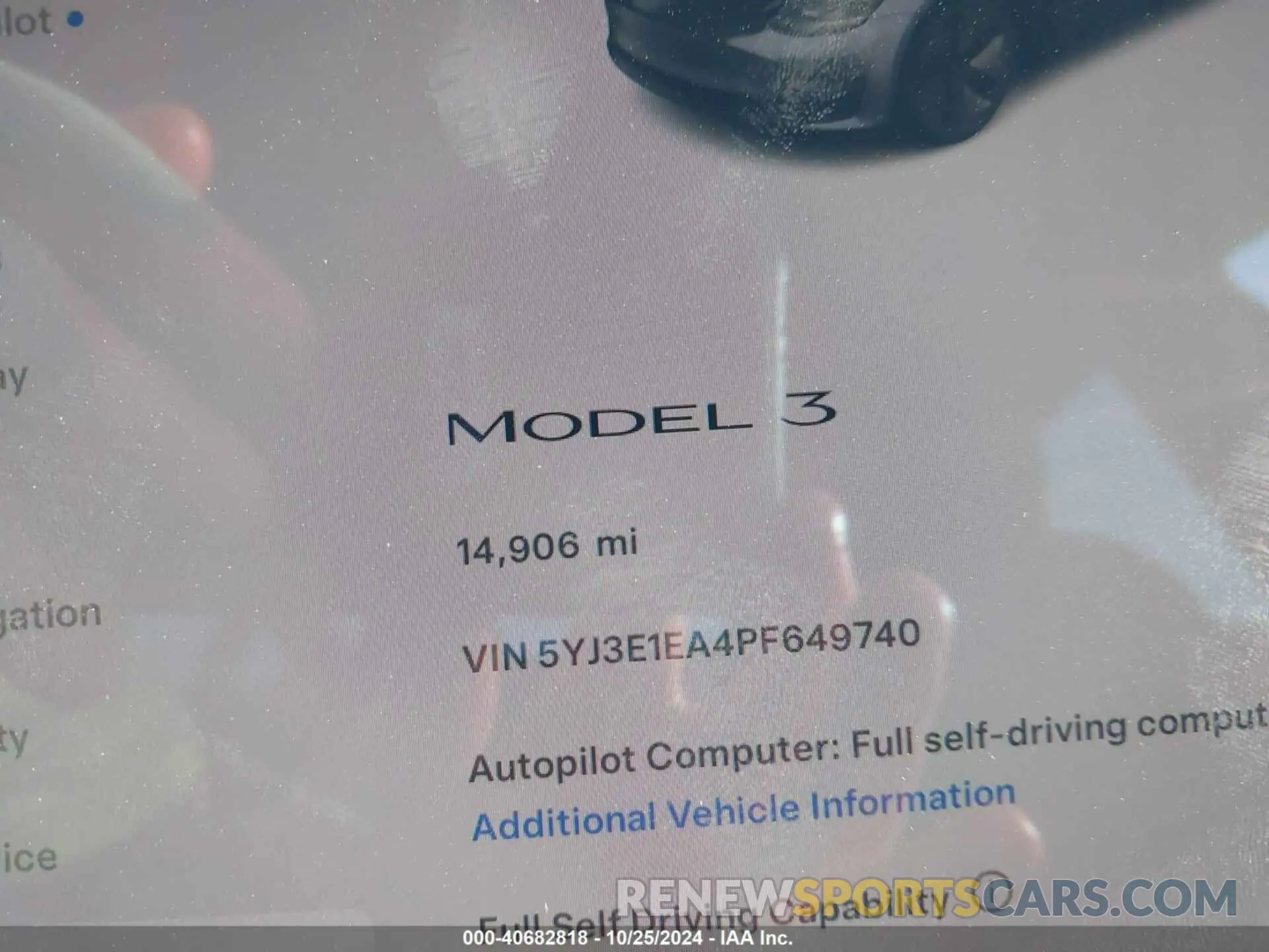 7 Photograph of a damaged car 5YJ3E1EA4PF649740 TESLA MODEL 3 2023