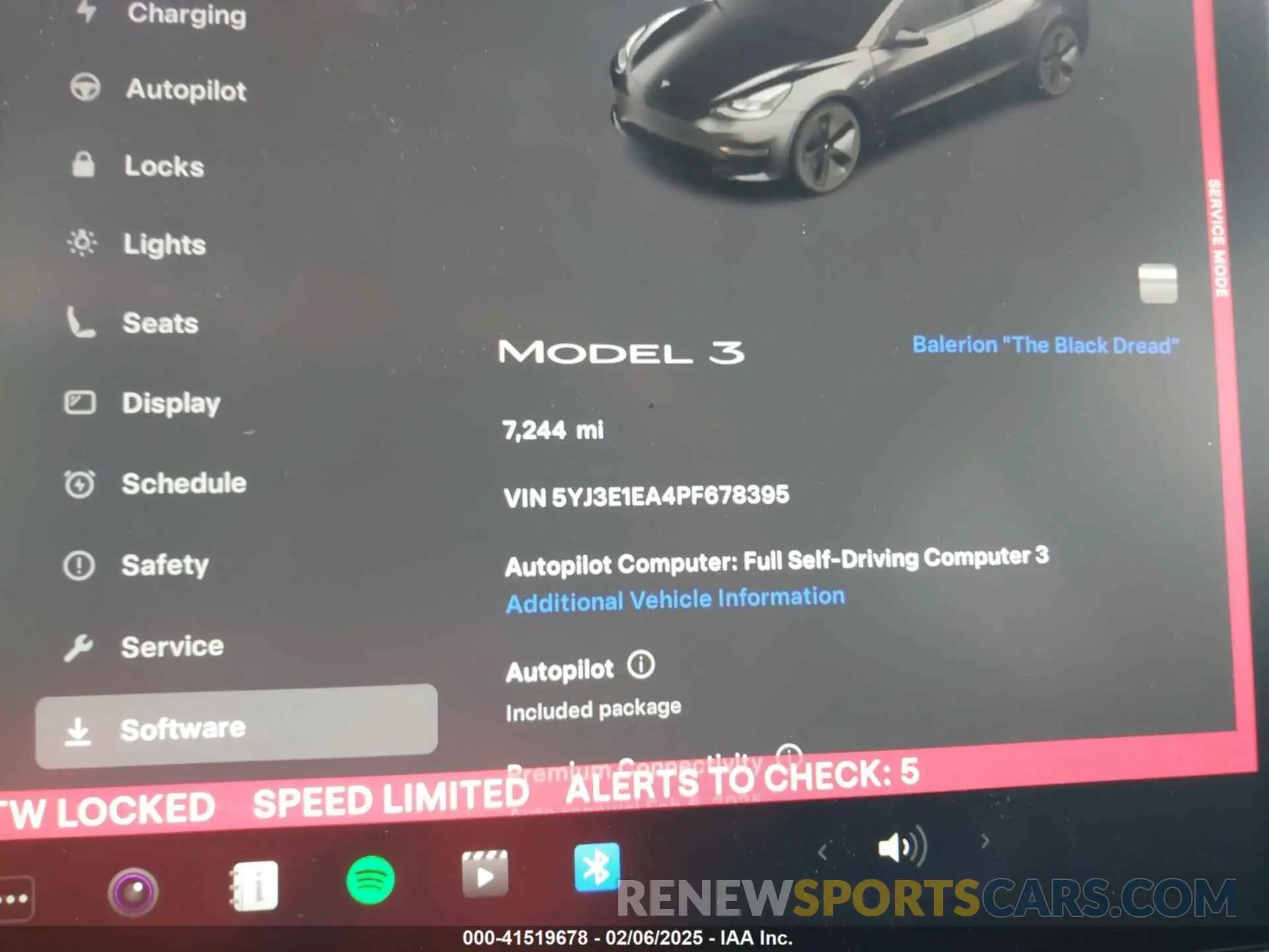 7 Photograph of a damaged car 5YJ3E1EA4PF678395 TESLA MODEL 3 2023