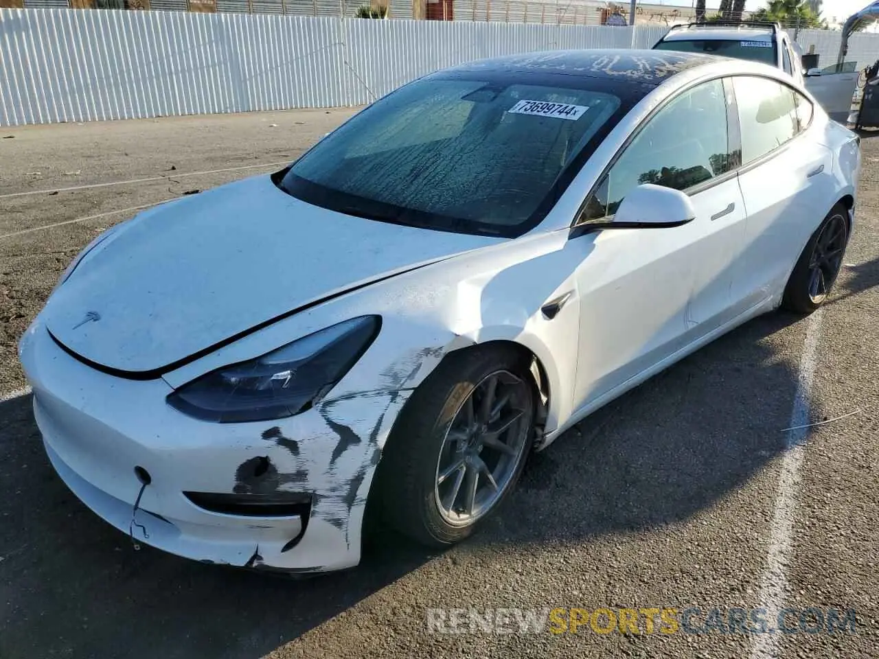 1 Photograph of a damaged car 5YJ3E1EA5PF488637 TESLA MODEL 3 2023