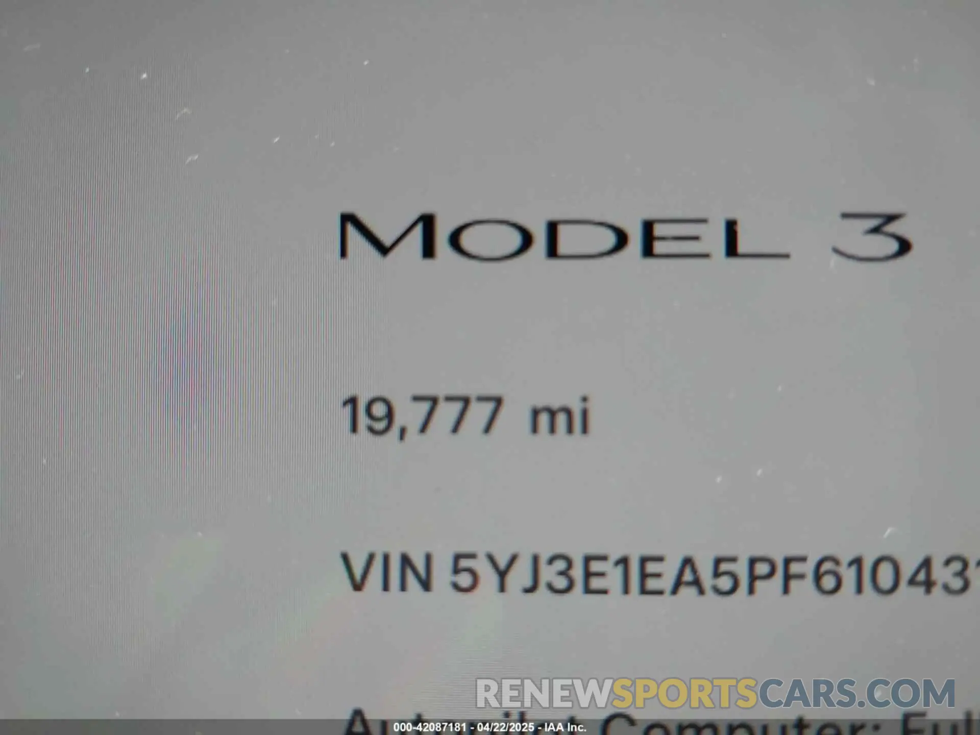 14 Фотография поврежденного автомобиля 5YJ3E1EA5PF610431 TESLA MODEL 3 2023