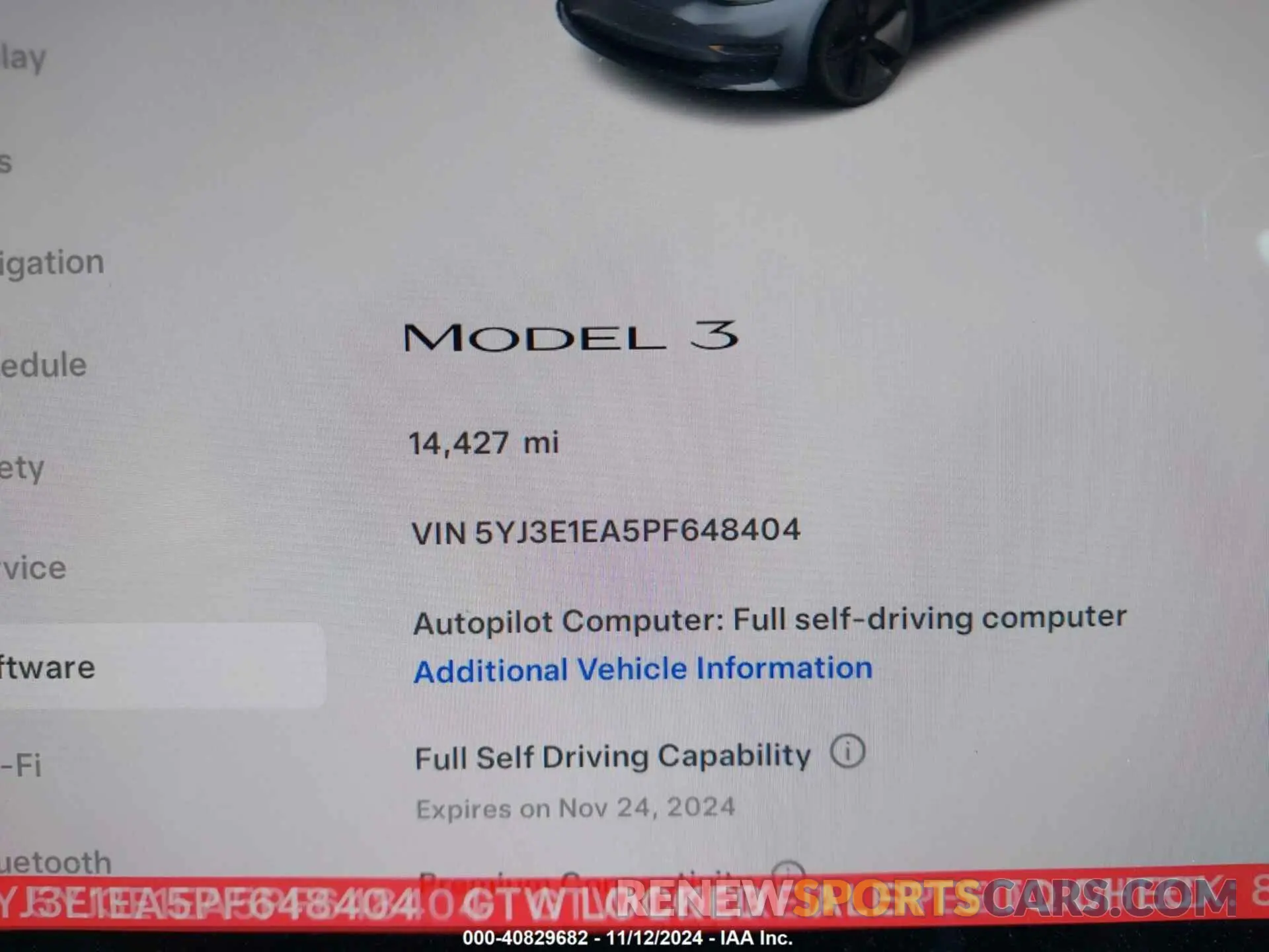 7 Photograph of a damaged car 5YJ3E1EA5PF648404 TESLA MODEL 3 2023