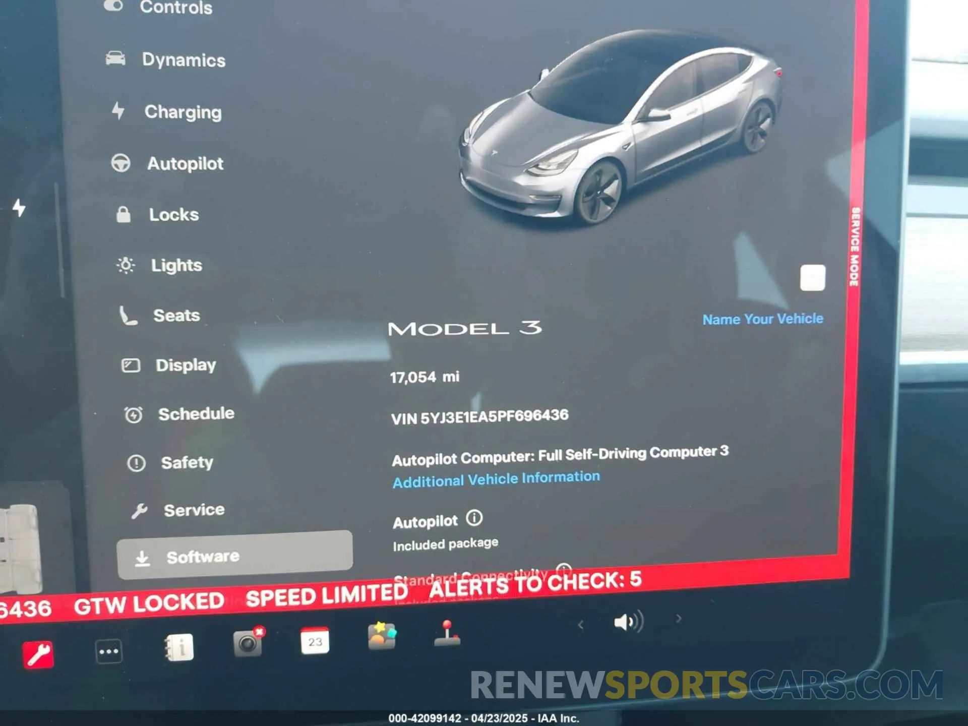 7 Фотография поврежденного автомобиля 5YJ3E1EA5PF696436 TESLA MODEL 3 2023