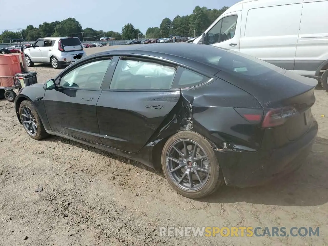 2 Фотография поврежденного автомобиля 5YJ3E1EA6PF453928 TESLA MODEL 3 2023