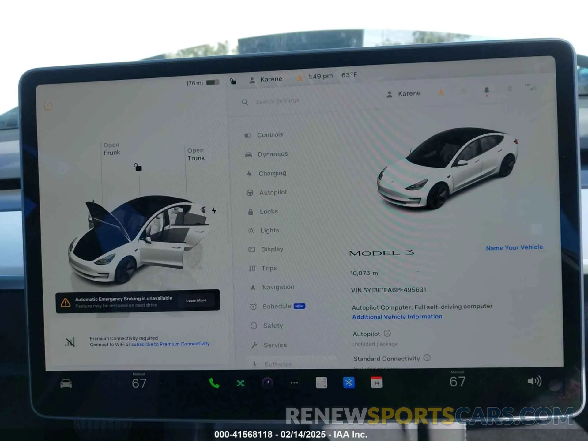 19 Photograph of a damaged car 5YJ3E1EA6PF495631 TESLA MODEL 3 2023