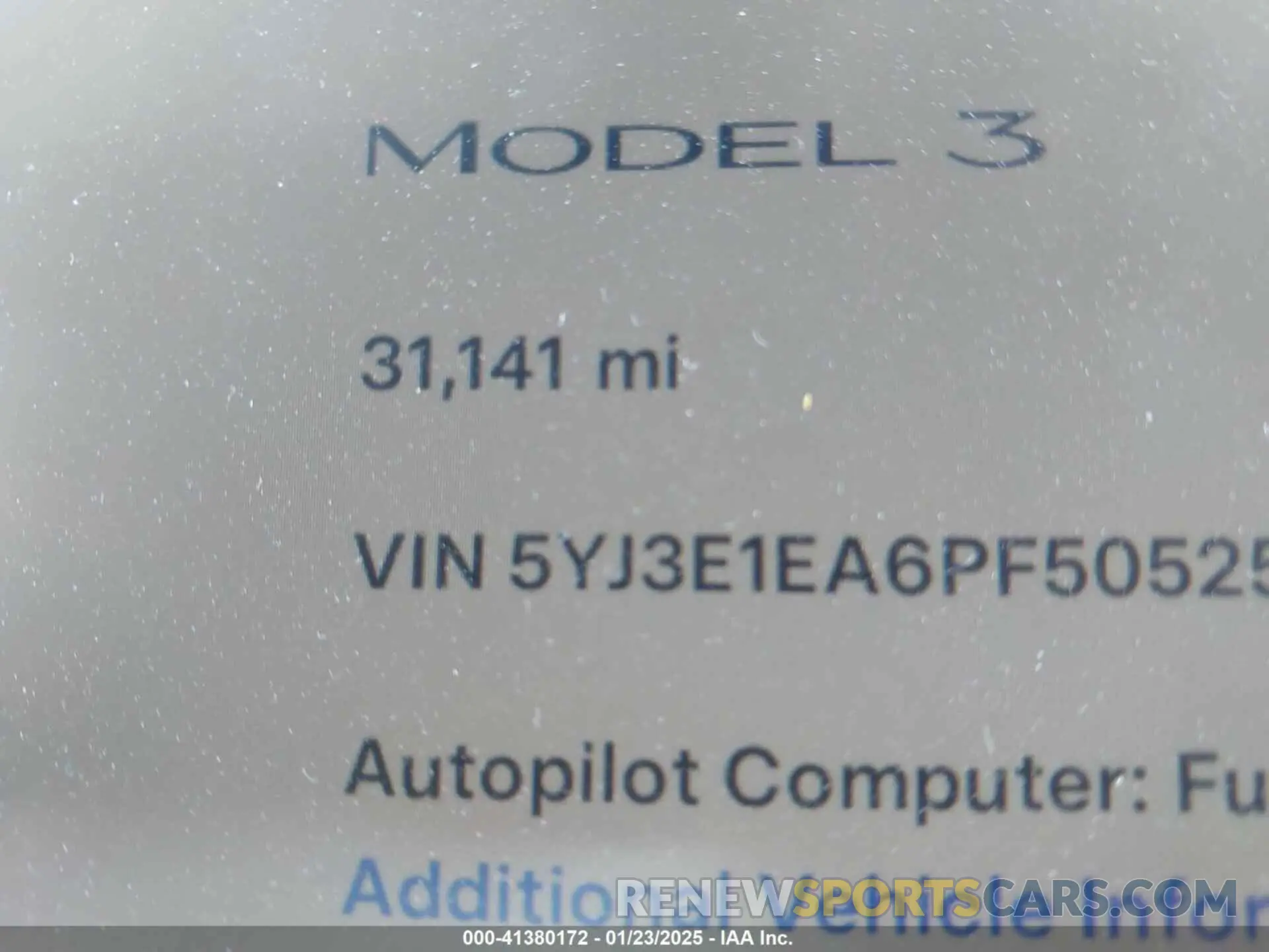 14 Photograph of a damaged car 5YJ3E1EA6PF505252 TESLA MODEL 3 2023