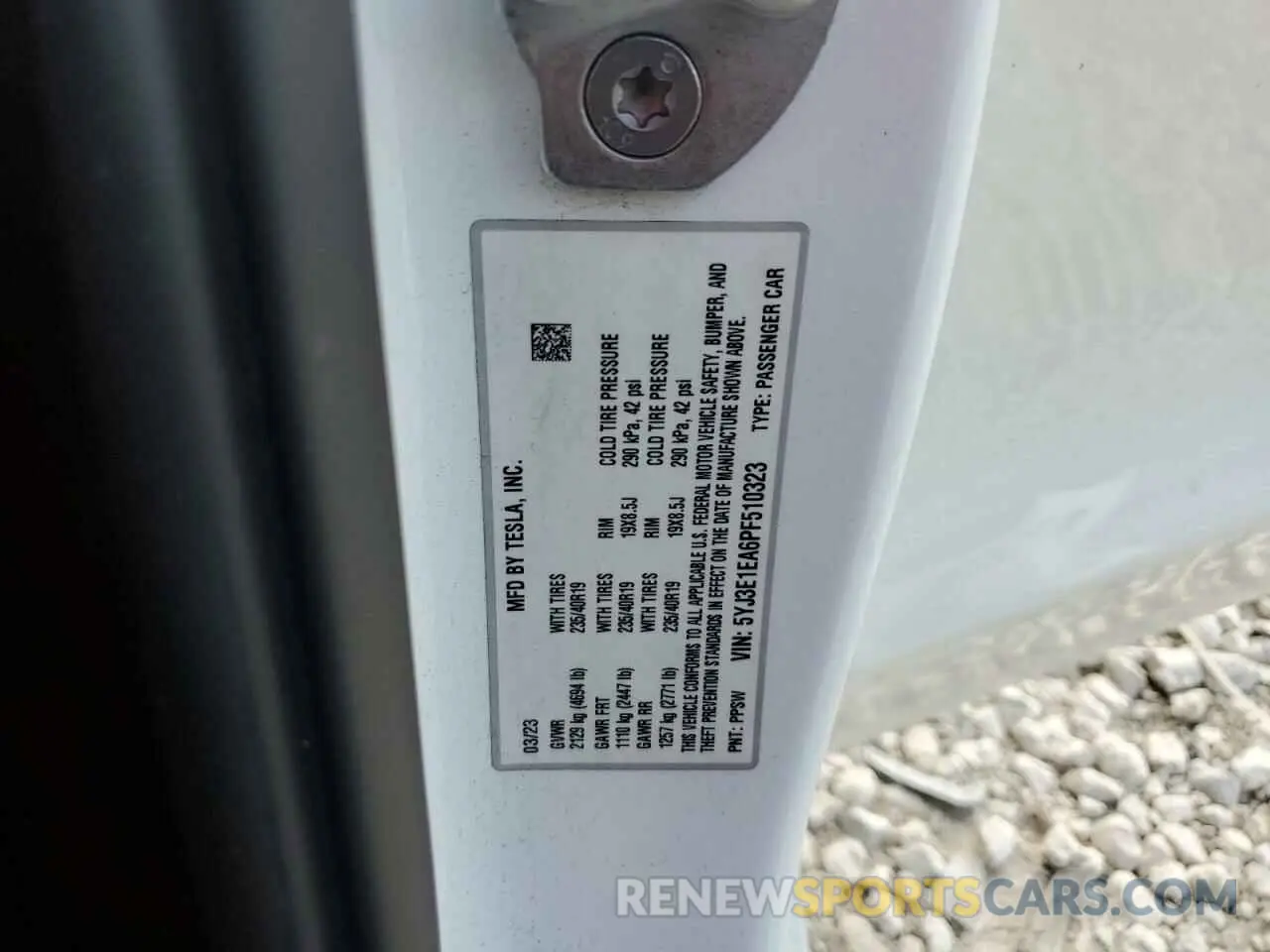 13 Фотография поврежденного автомобиля 5YJ3E1EA6PF510323 TESLA MODEL 3 2023