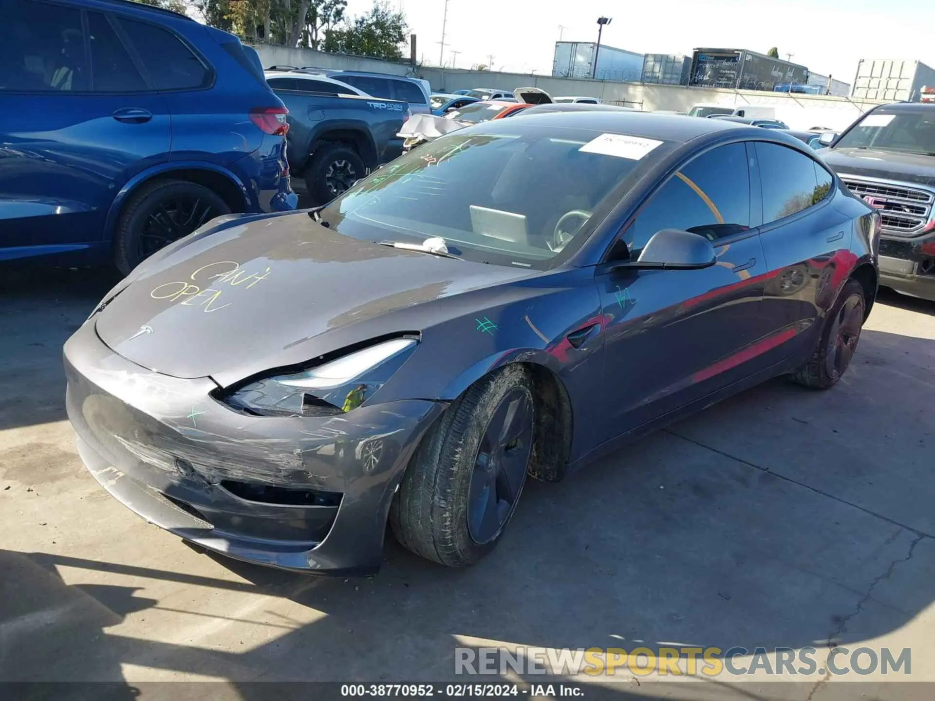 2 Photograph of a damaged car 5YJ3E1EA6PF585121 TESLA MODEL 3 2023