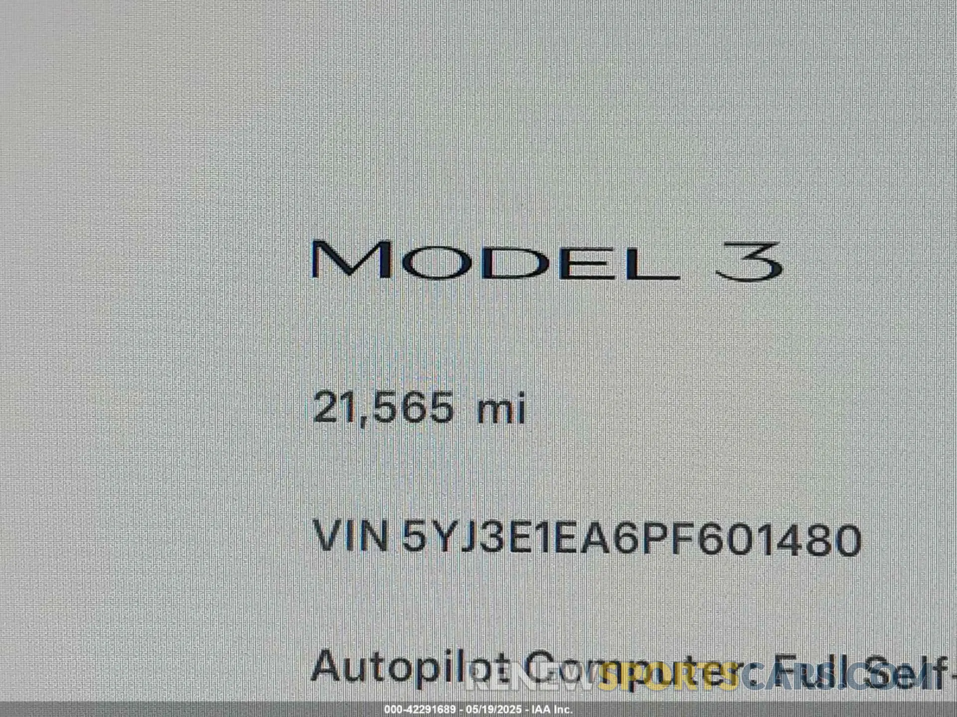 14 Photograph of a damaged car 5YJ3E1EA6PF601480 TESLA MODEL 3 2023