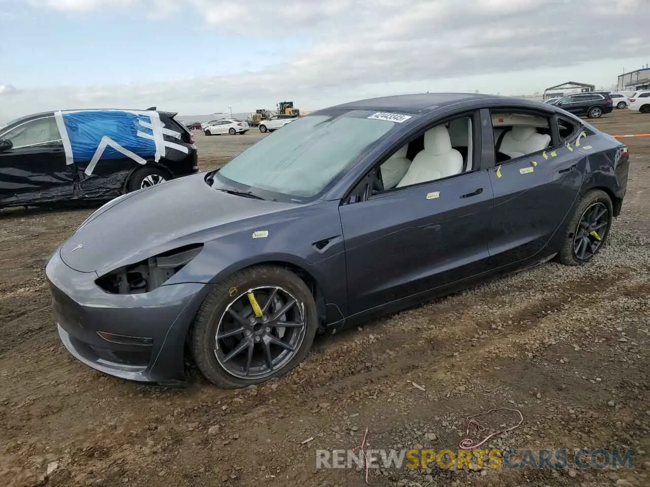 1 Photograph of a damaged car 5YJ3E1EA6PF680472 TESLA MODEL 3 2023