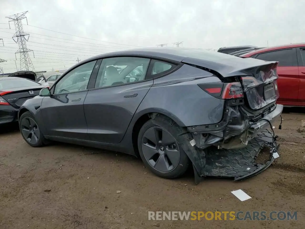 2 Photograph of a damaged car 5YJ3E1EA6PF696574 TESLA MODEL 3 2023
