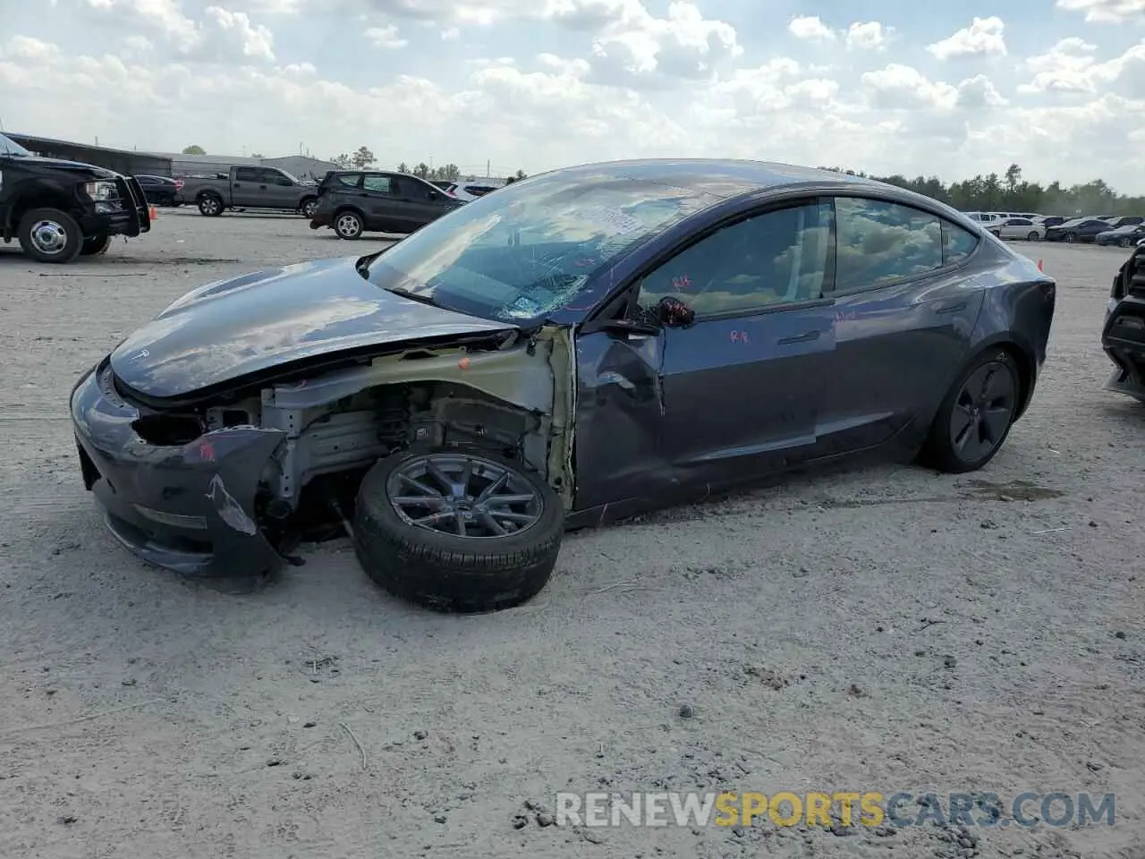 1 Photograph of a damaged car 5YJ3E1EA7PF468860 TESLA MODEL 3 2023