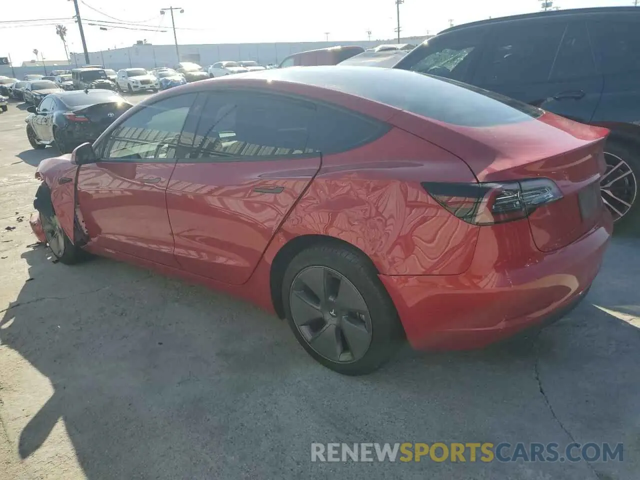 2 Photograph of a damaged car 5YJ3E1EA7PF475663 TESLA MODEL 3 2023