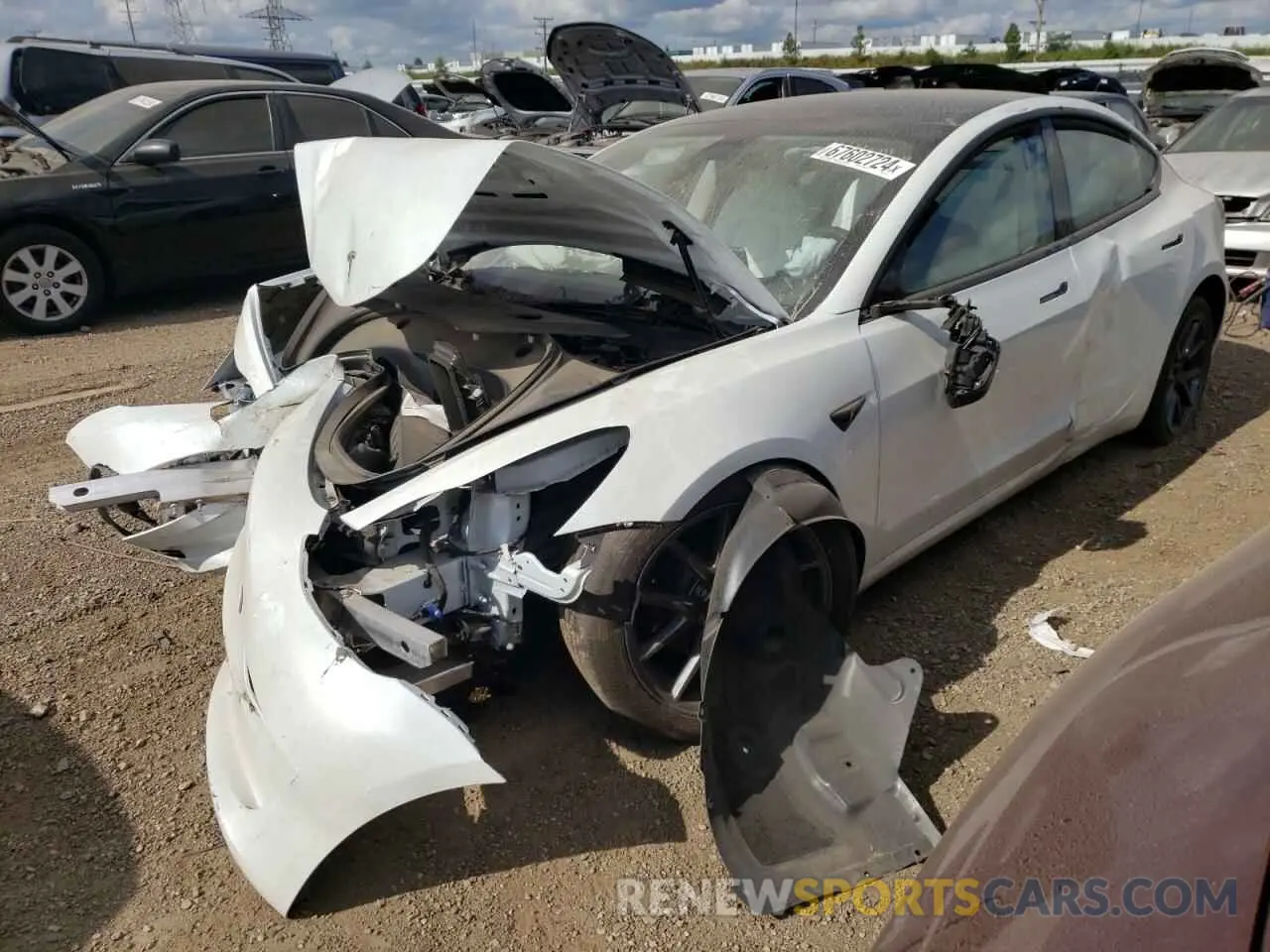 1 Photograph of a damaged car 5YJ3E1EA7PF656715 TESLA MODEL 3 2023