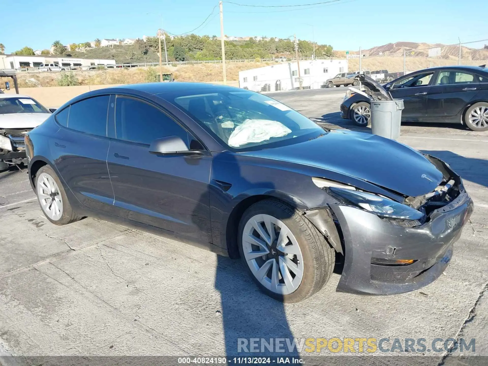 1 Photograph of a damaged car 5YJ3E1EA7PF671067 TESLA MODEL 3 2023