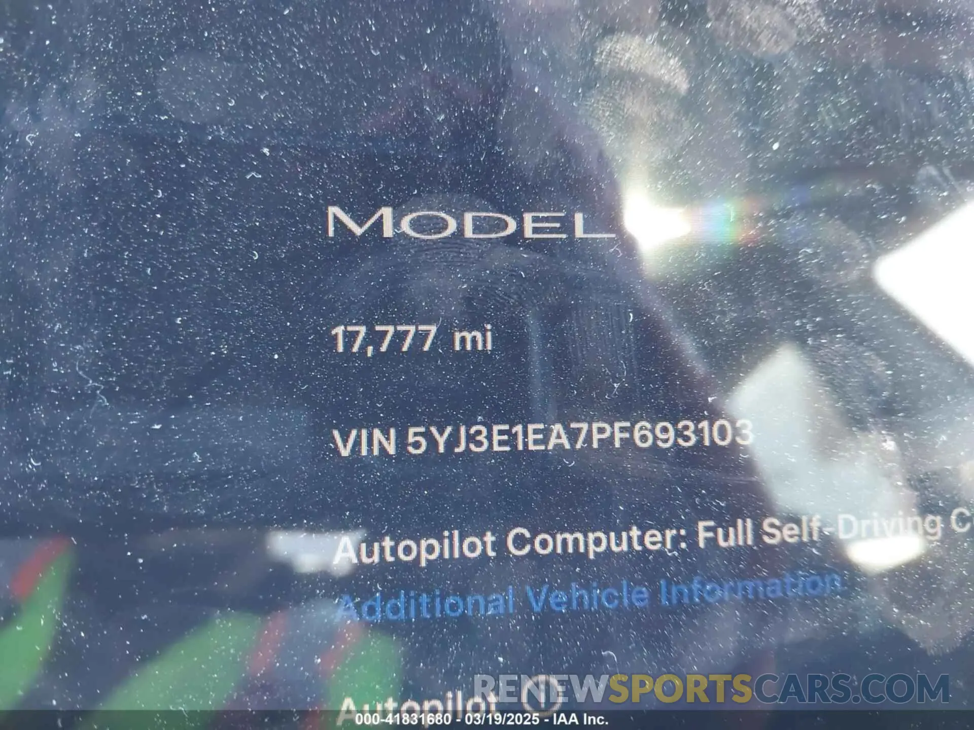 14 Photograph of a damaged car 5YJ3E1EA7PF693103 TESLA MODEL 3 2023