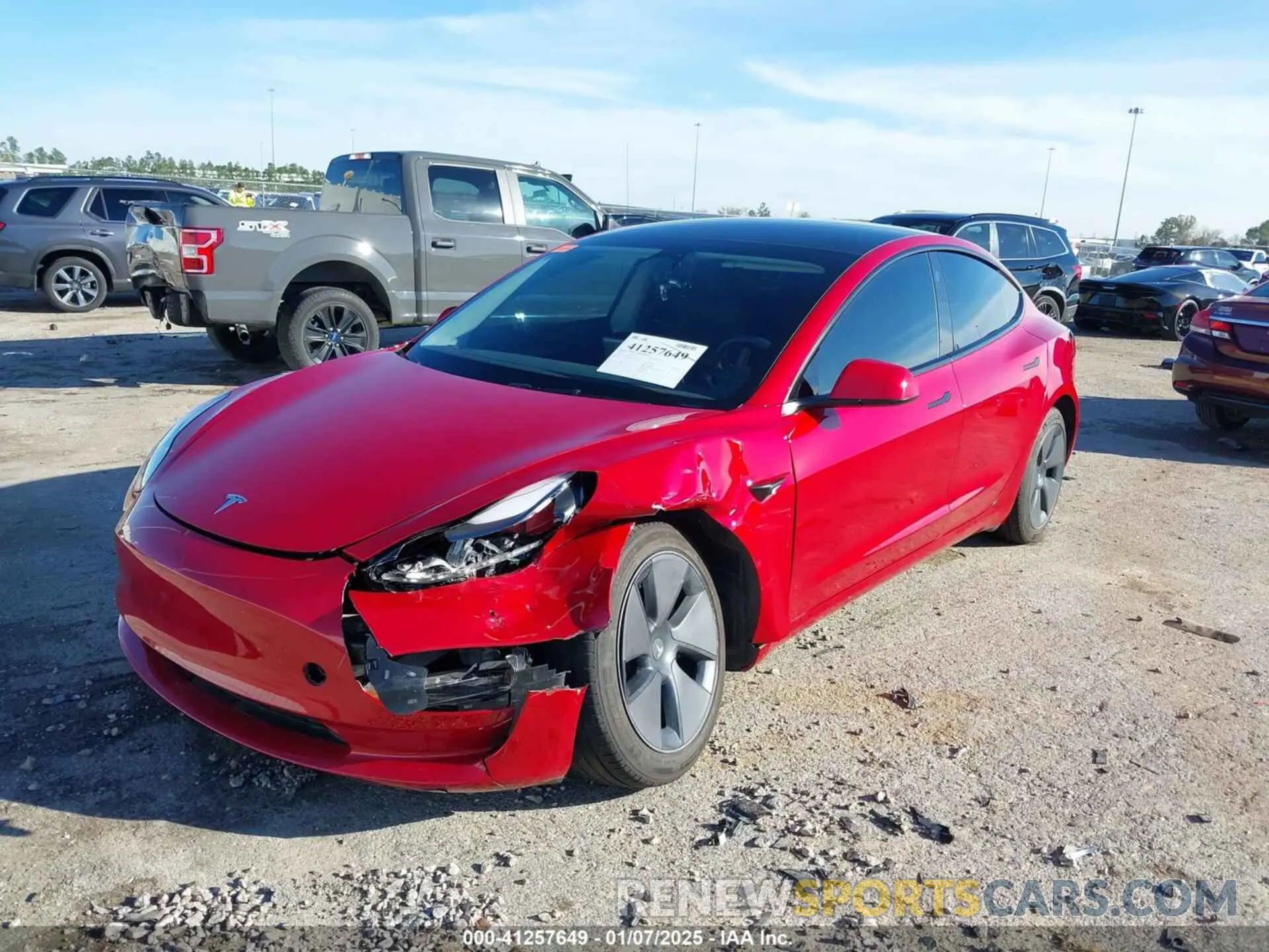 2 Photograph of a damaged car 5YJ3E1EA8PF421062 TESLA MODEL 3 2023