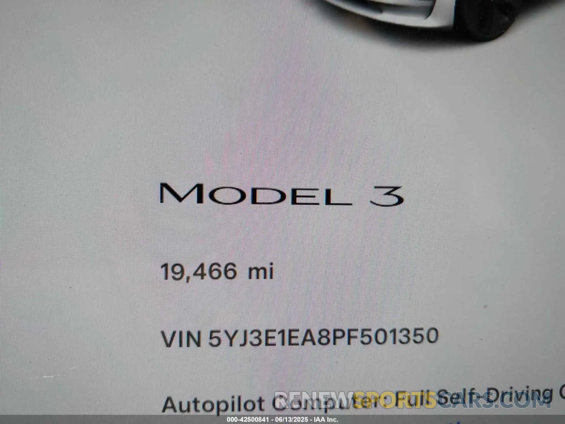15 Фотография поврежденного автомобиля 5YJ3E1EA8PF501350 TESLA MODEL 3 2023