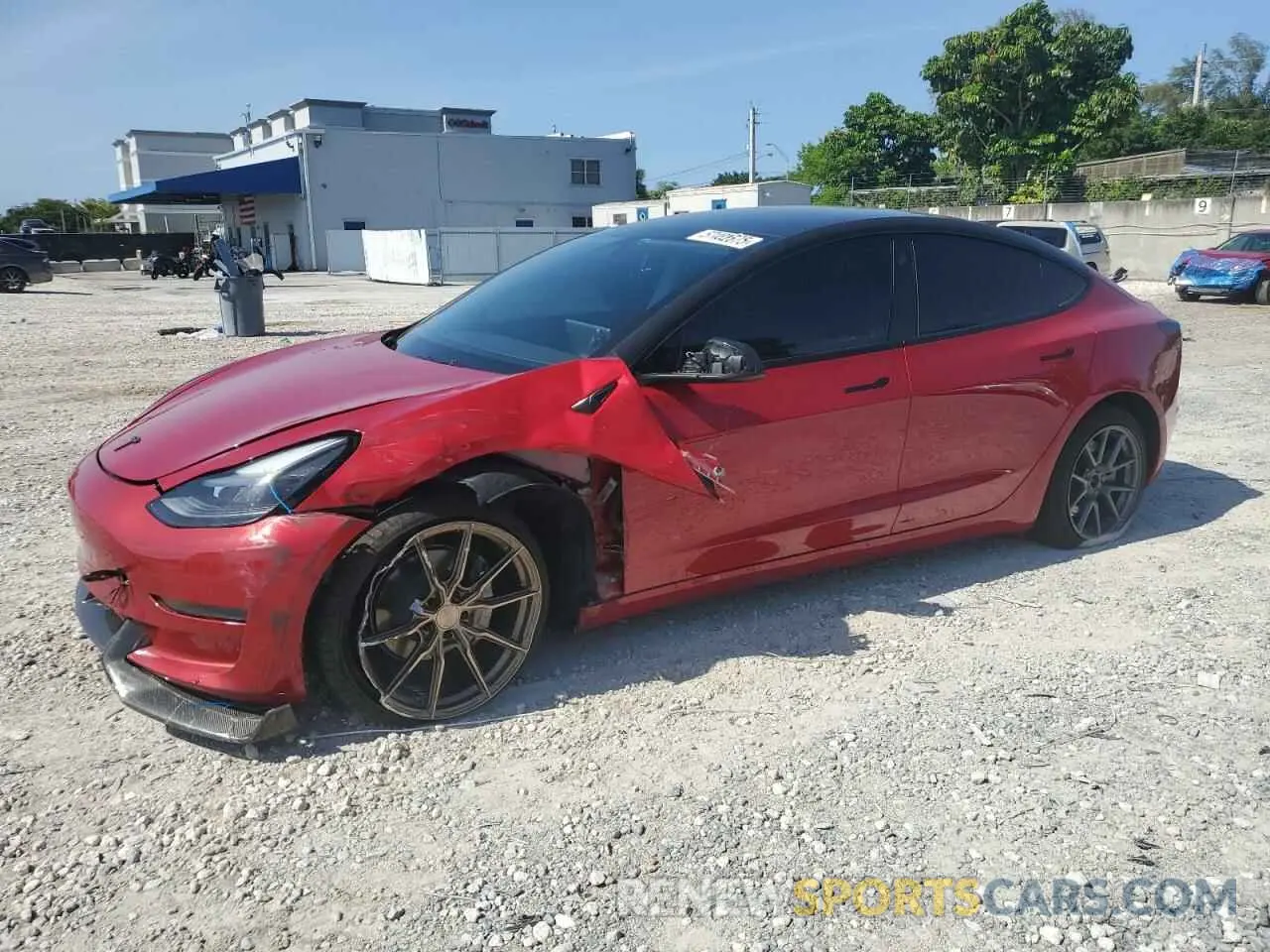 1 Photograph of a damaged car 5YJ3E1EA8PF571897 TESLA MODEL 3 2023