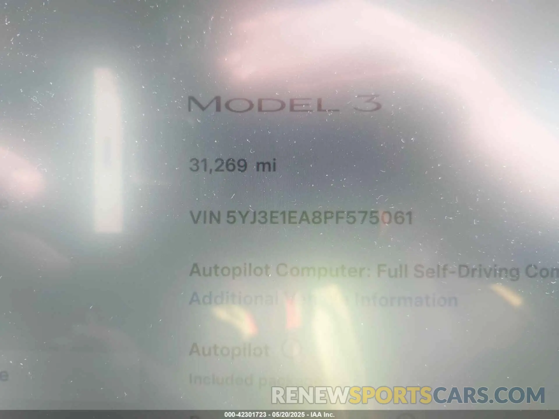 7 Фотография поврежденного автомобиля 5YJ3E1EA8PF575061 TESLA MODEL 3 2023