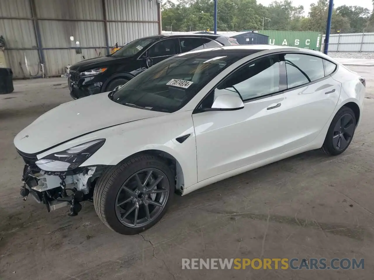 1 Photograph of a damaged car 5YJ3E1EA8PF601514 TESLA MODEL 3 2023