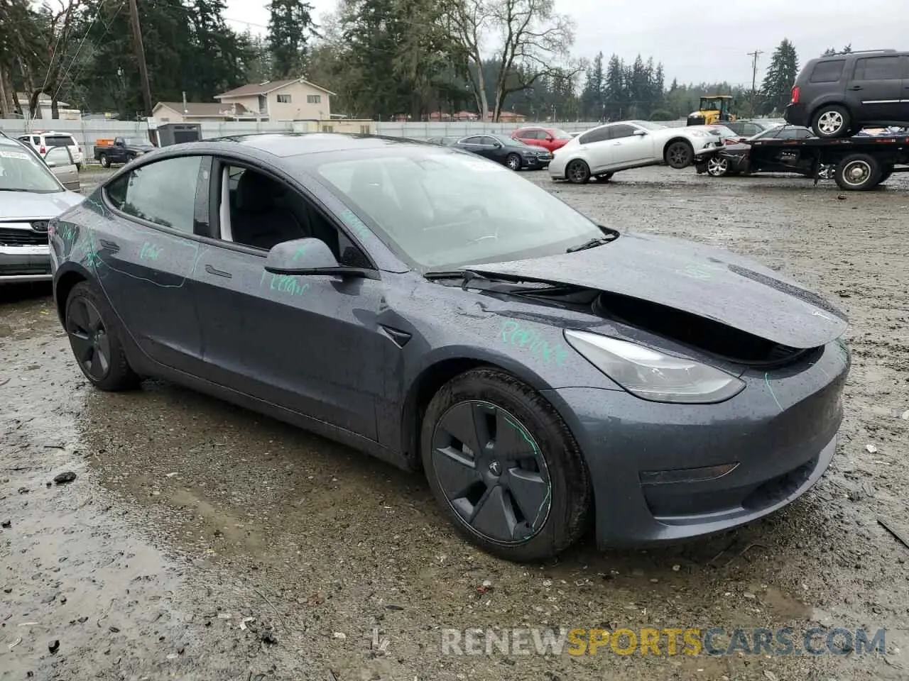 4 Фотография поврежденного автомобиля 5YJ3E1EA8PF664676 TESLA MODEL 3 2023