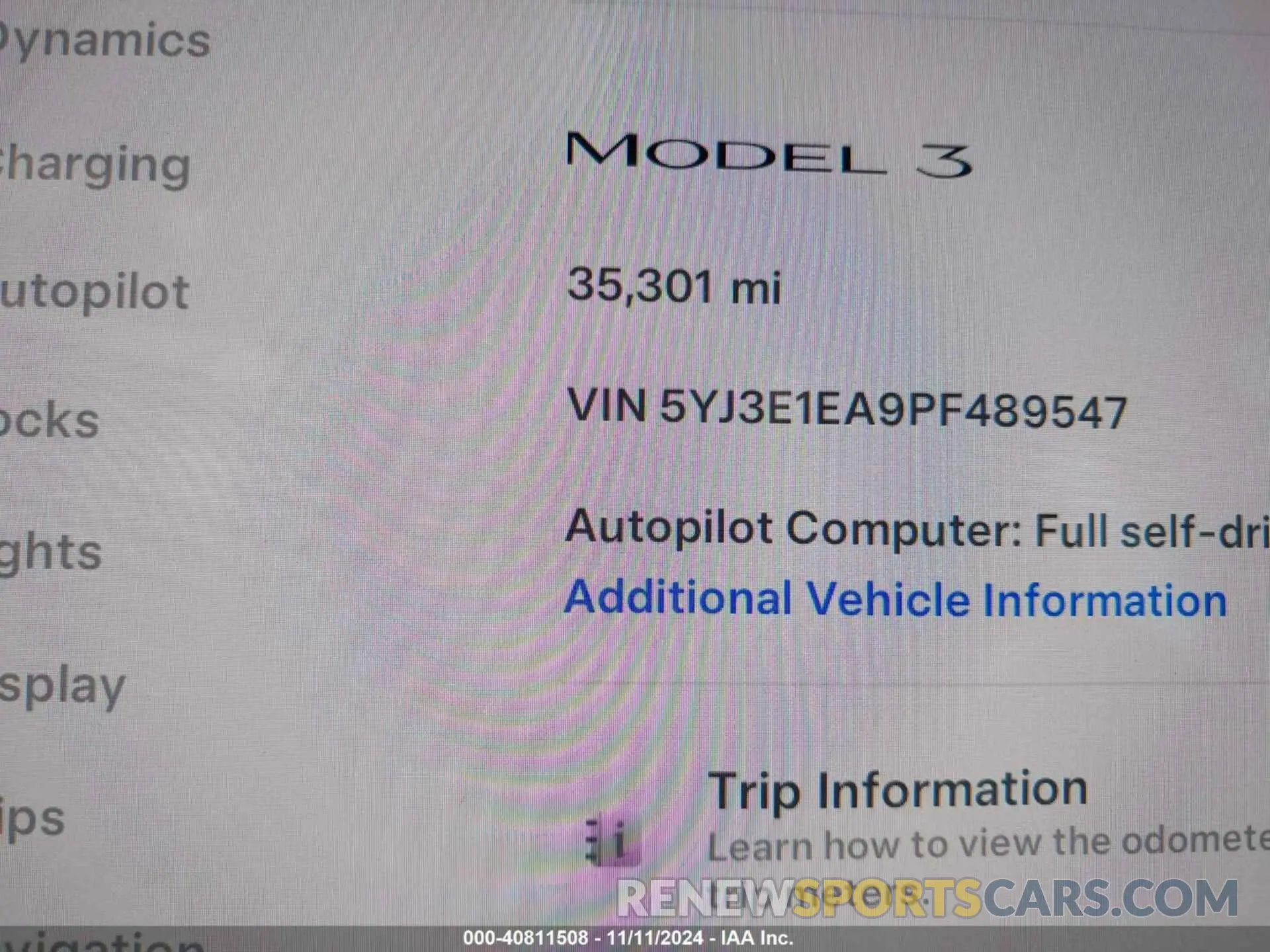 15 Photograph of a damaged car 5YJ3E1EA9PF489547 TESLA MODEL 3 2023