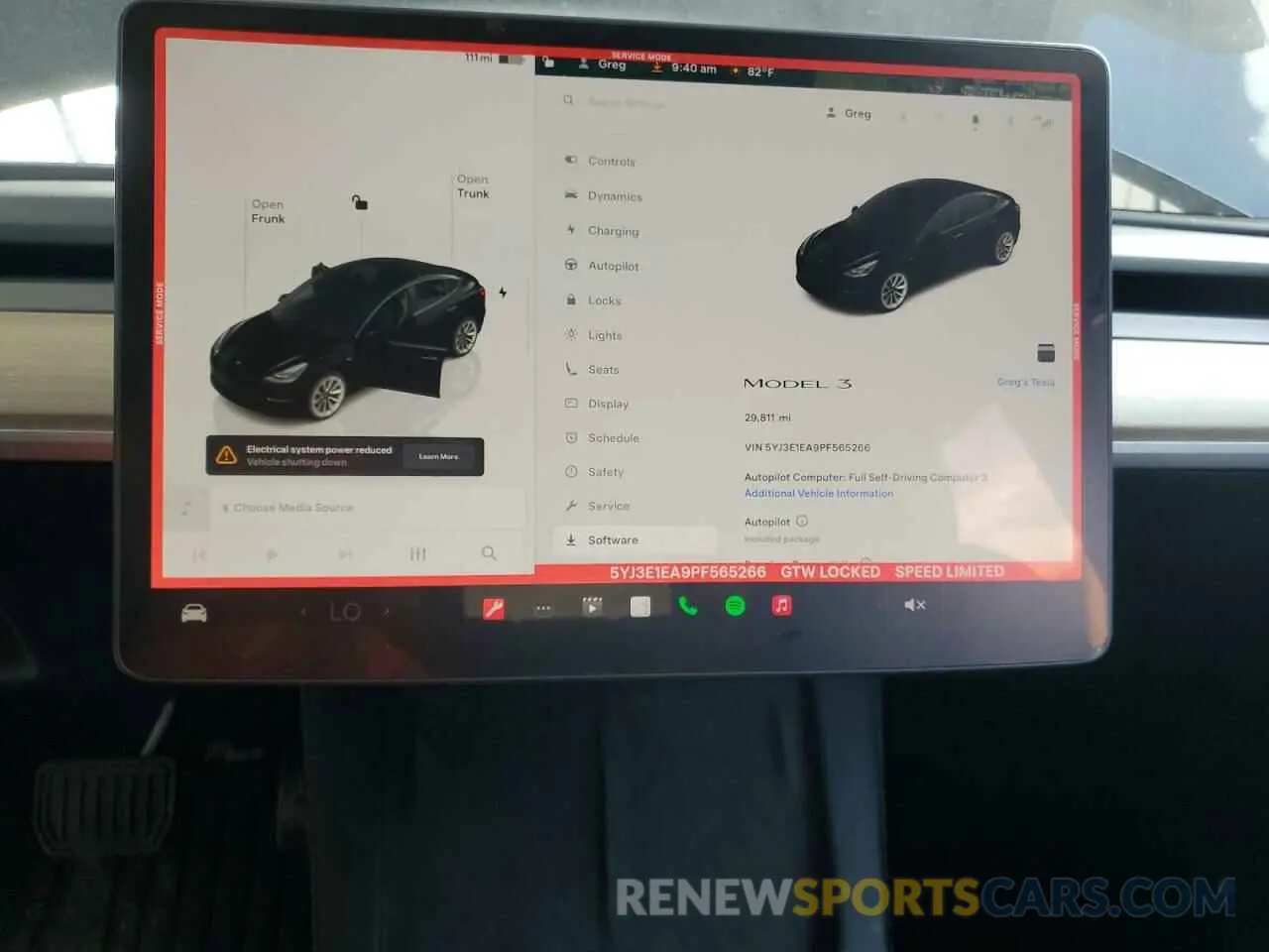 9 Фотография поврежденного автомобиля 5YJ3E1EA9PF565266 TESLA MODEL 3 2023