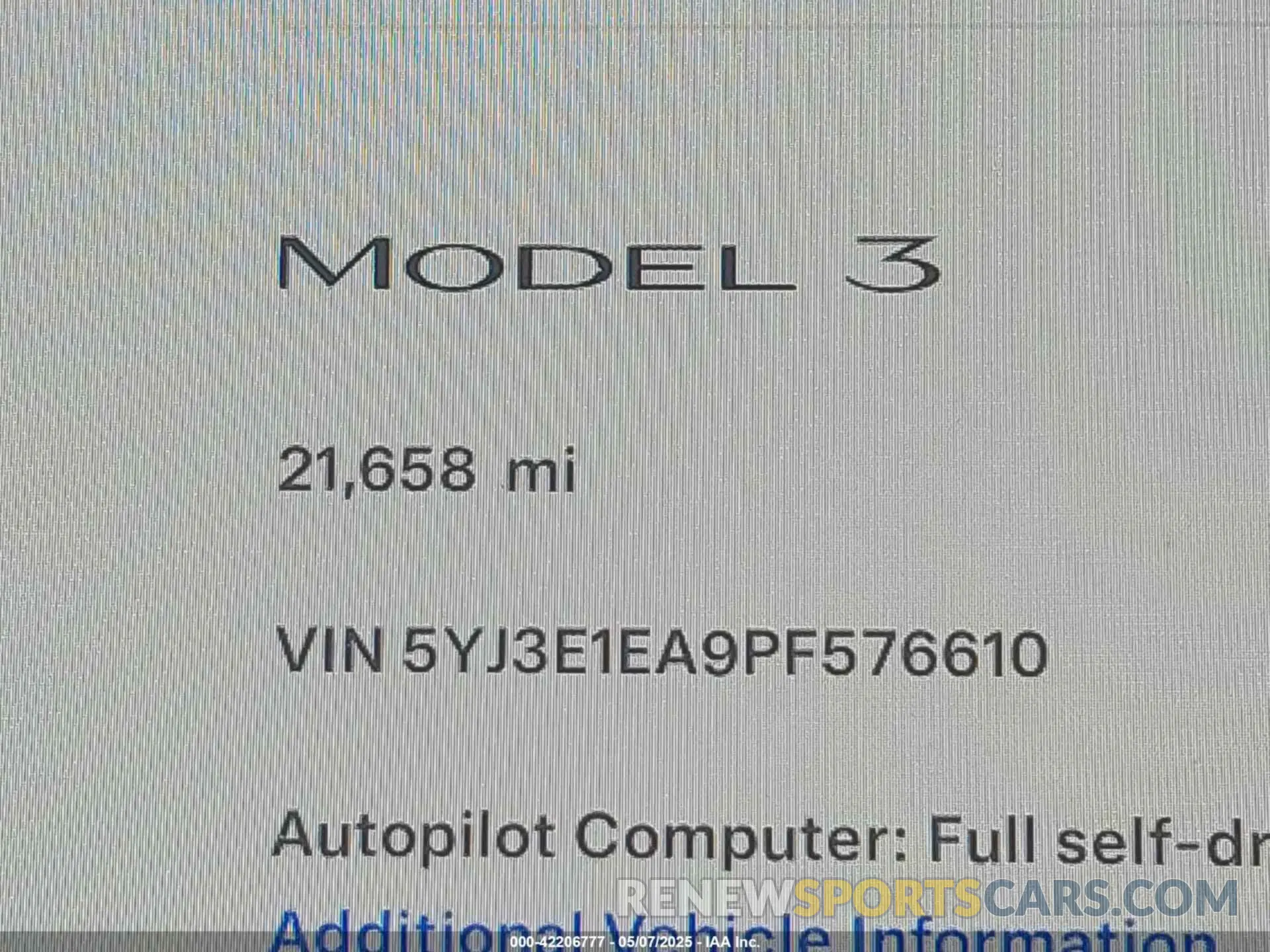 15 Photograph of a damaged car 5YJ3E1EA9PF576610 TESLA MODEL 3 2023