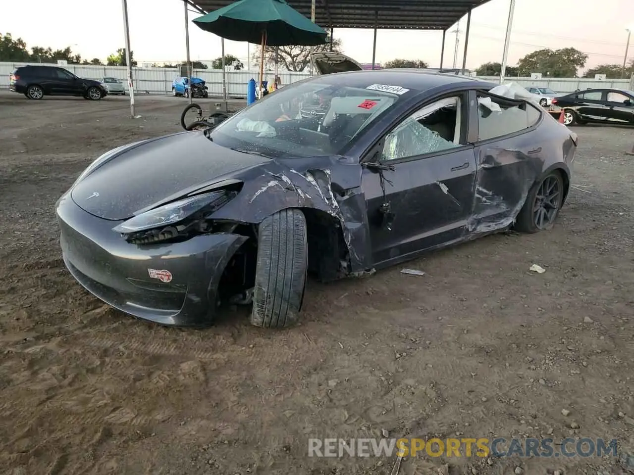 1 Фотография поврежденного автомобиля 5YJ3E1EA9PF642587 TESLA MODEL 3 2023