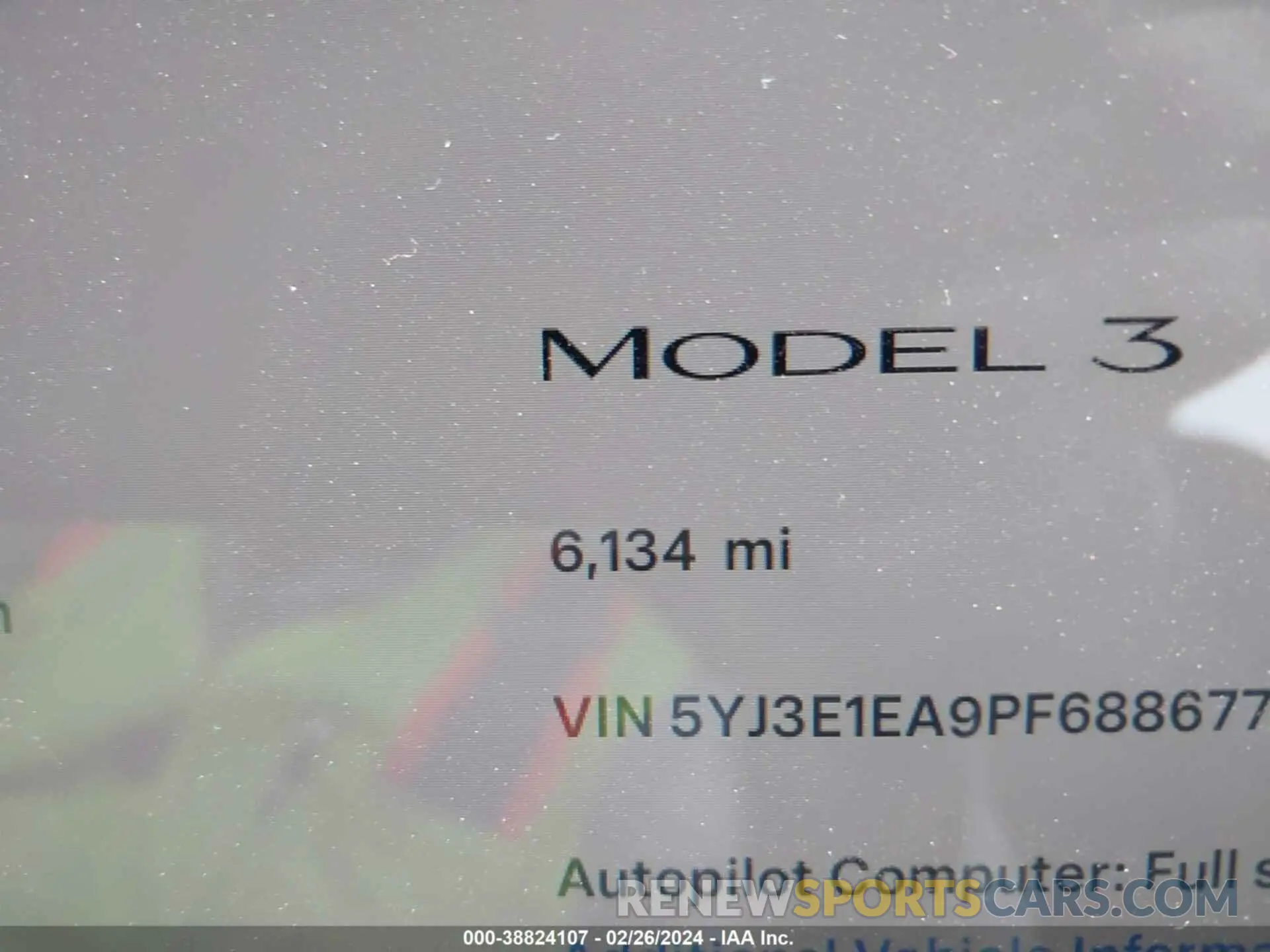 14 Photograph of a damaged car 5YJ3E1EA9PF688677 TESLA MODEL 3 2023