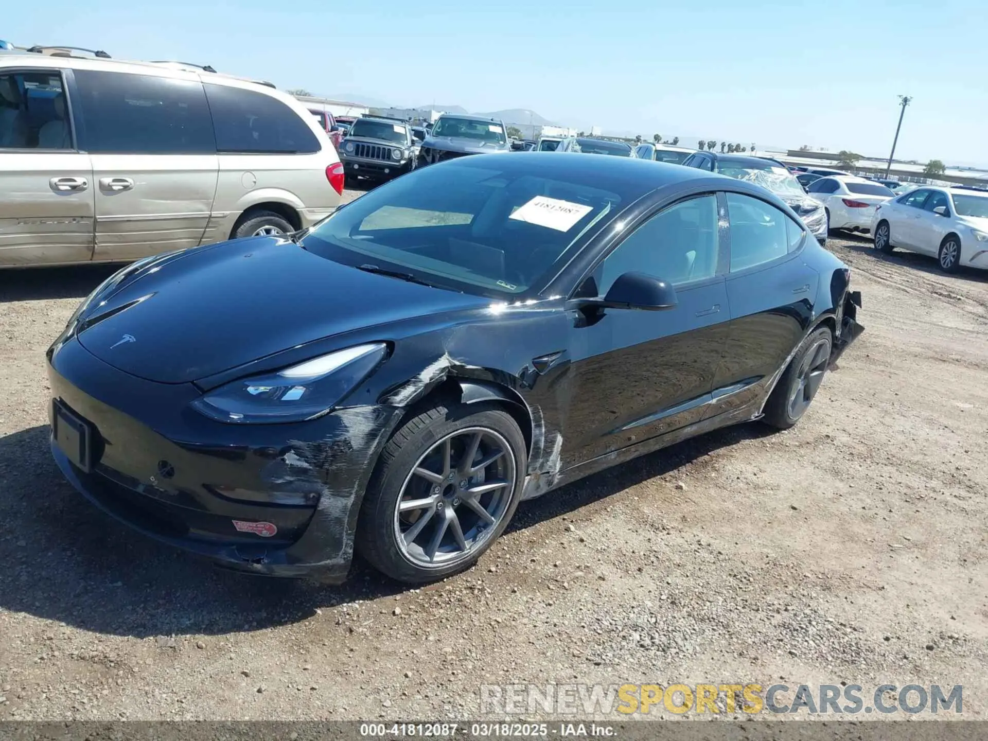 2 Photograph of a damaged car 5YJ3E1EA9PF706837 TESLA MODEL 3 2023