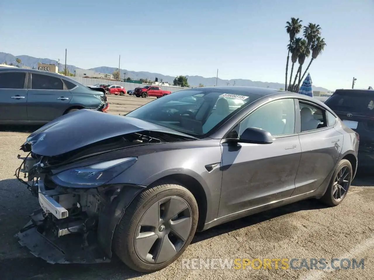 1 Photograph of a damaged car 5YJ3E1EA9PF710757 TESLA MODEL 3 2023