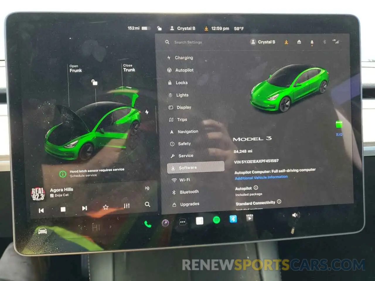 9 Фотография поврежденного автомобиля 5YJ3E1EAXPF451597 TESLA MODEL 3 2023