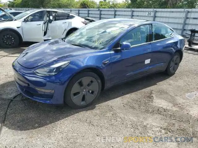 1 Photograph of a damaged car 5YJ3E1EAXPF490609 TESLA MODEL 3 2023