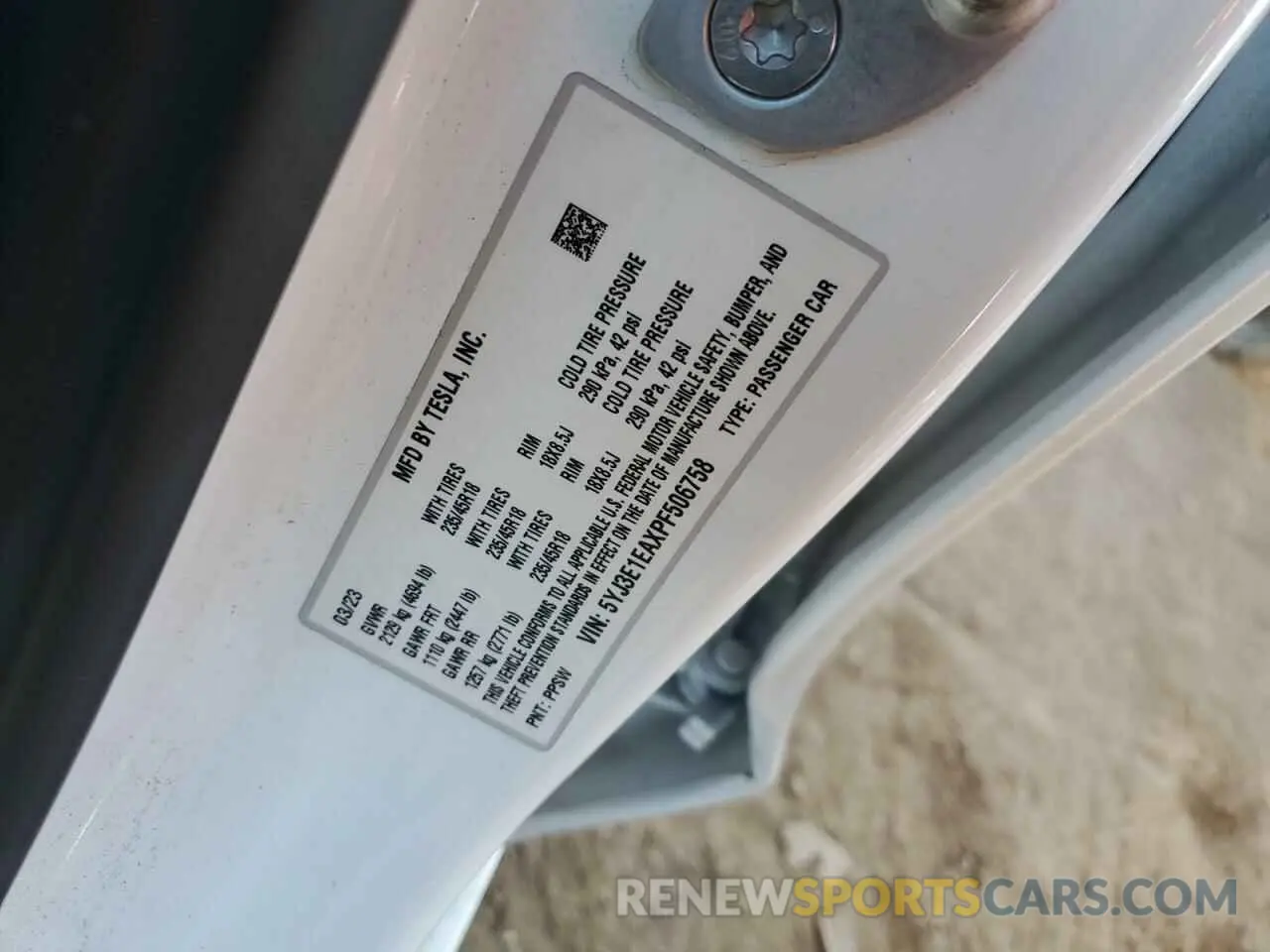 12 Photograph of a damaged car 5YJ3E1EAXPF506758 TESLA MODEL 3 2023
