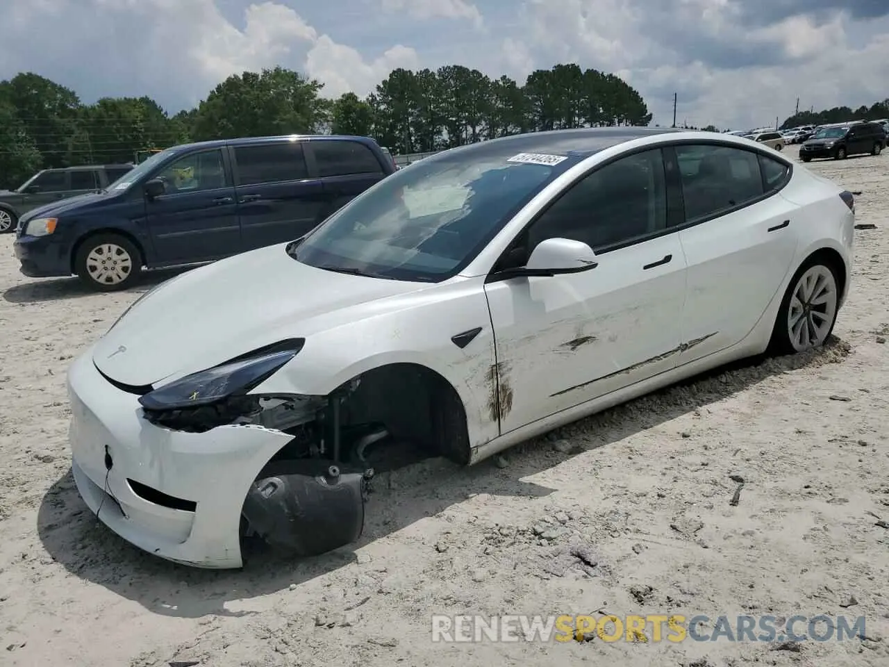1 Photograph of a damaged car 5YJ3E1EAXPF512186 TESLA MODEL 3 2023