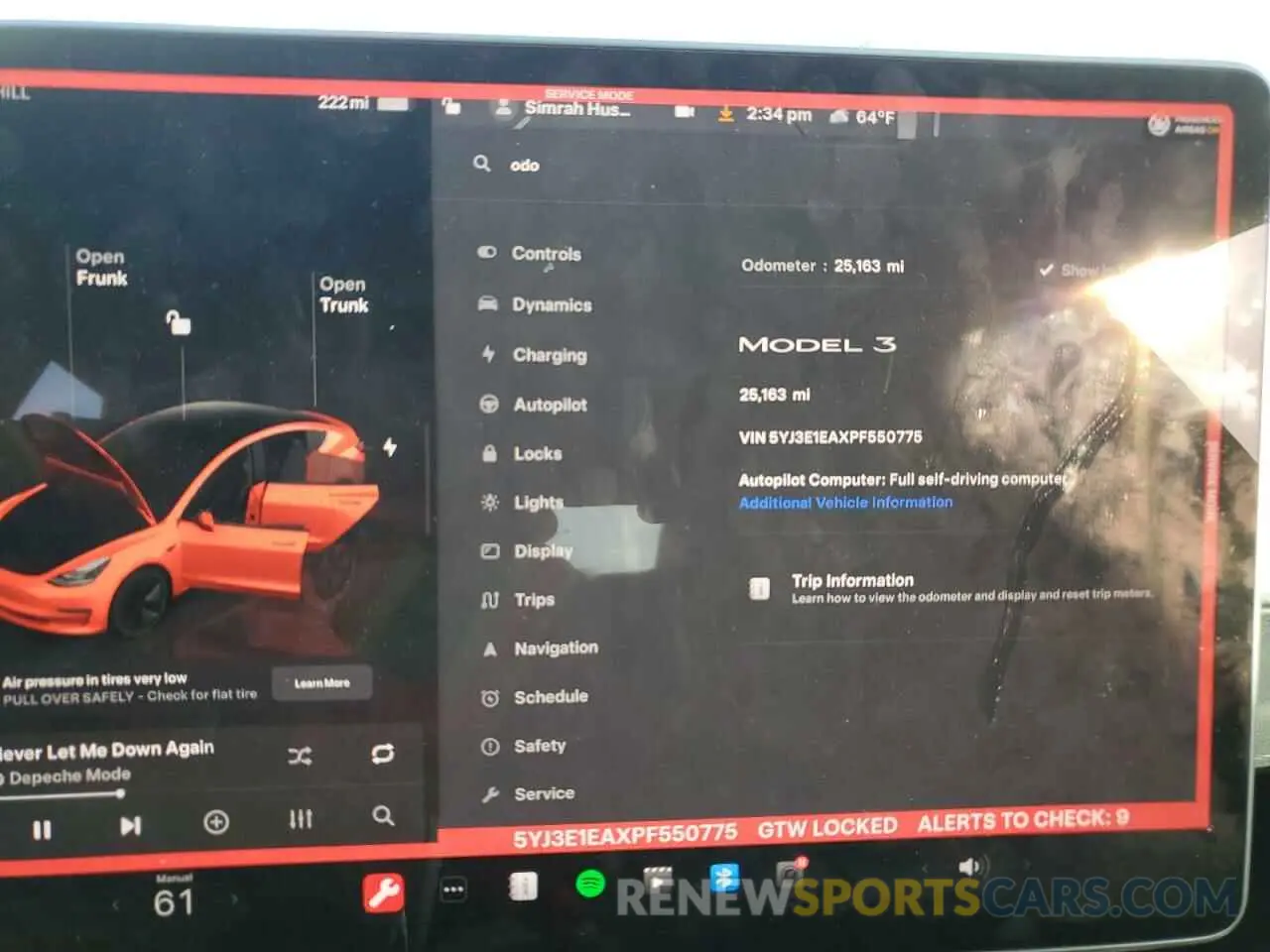 9 Photograph of a damaged car 5YJ3E1EAXPF550775 TESLA MODEL 3 2023