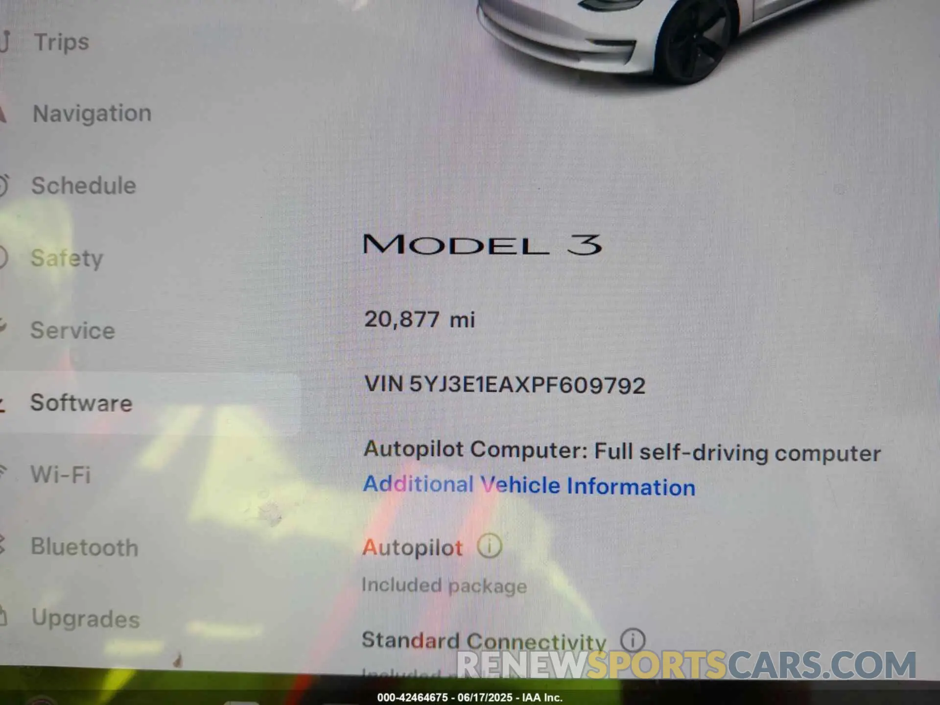 7 Фотография поврежденного автомобиля 5YJ3E1EAXPF609792 TESLA MODEL 3 2023