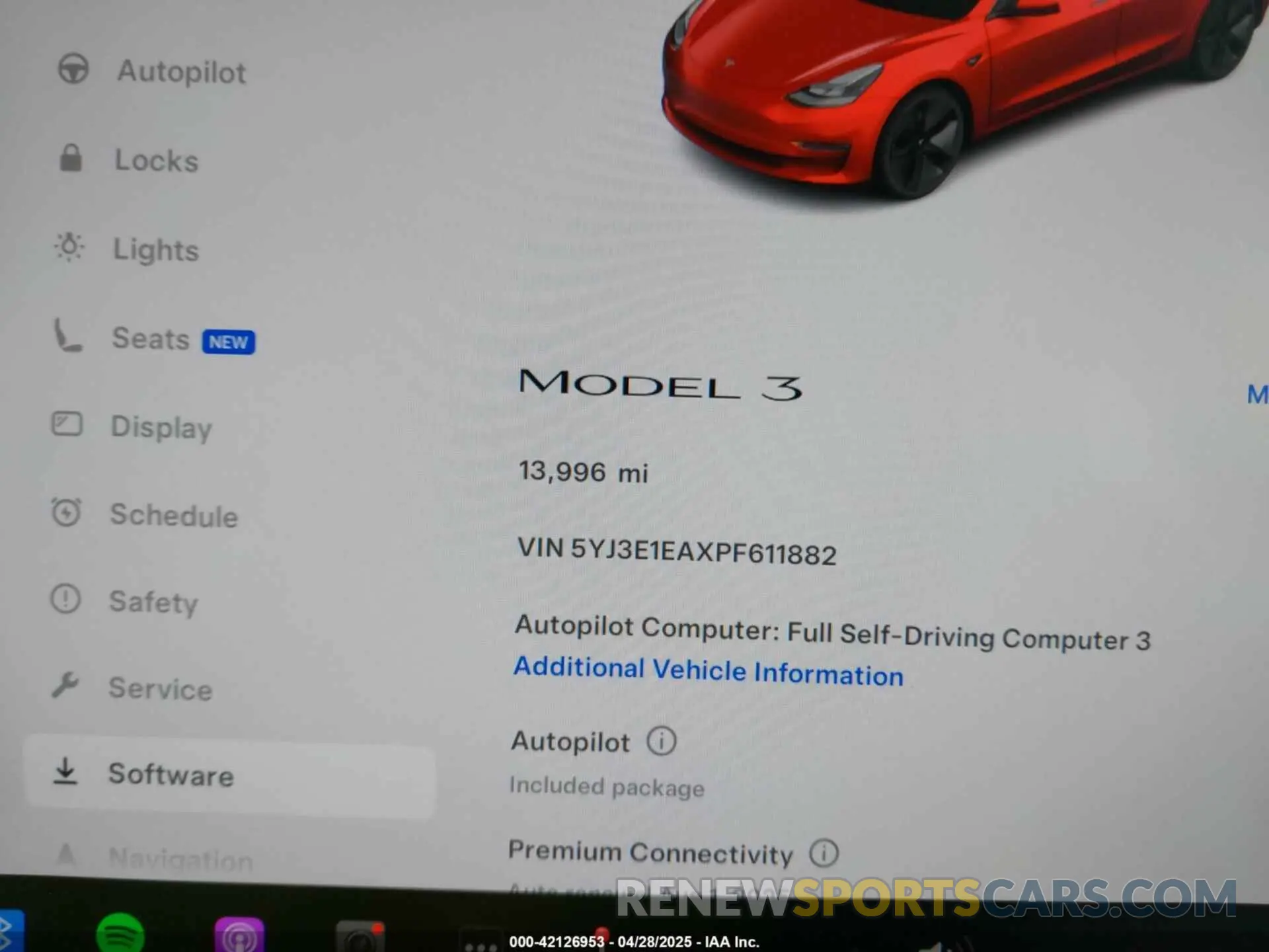 7 Фотография поврежденного автомобиля 5YJ3E1EAXPF611882 TESLA MODEL 3 2023