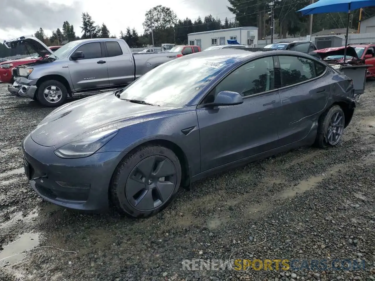 1 Photograph of a damaged car 5YJ3E1EAXPF644350 TESLA MODEL 3 2023
