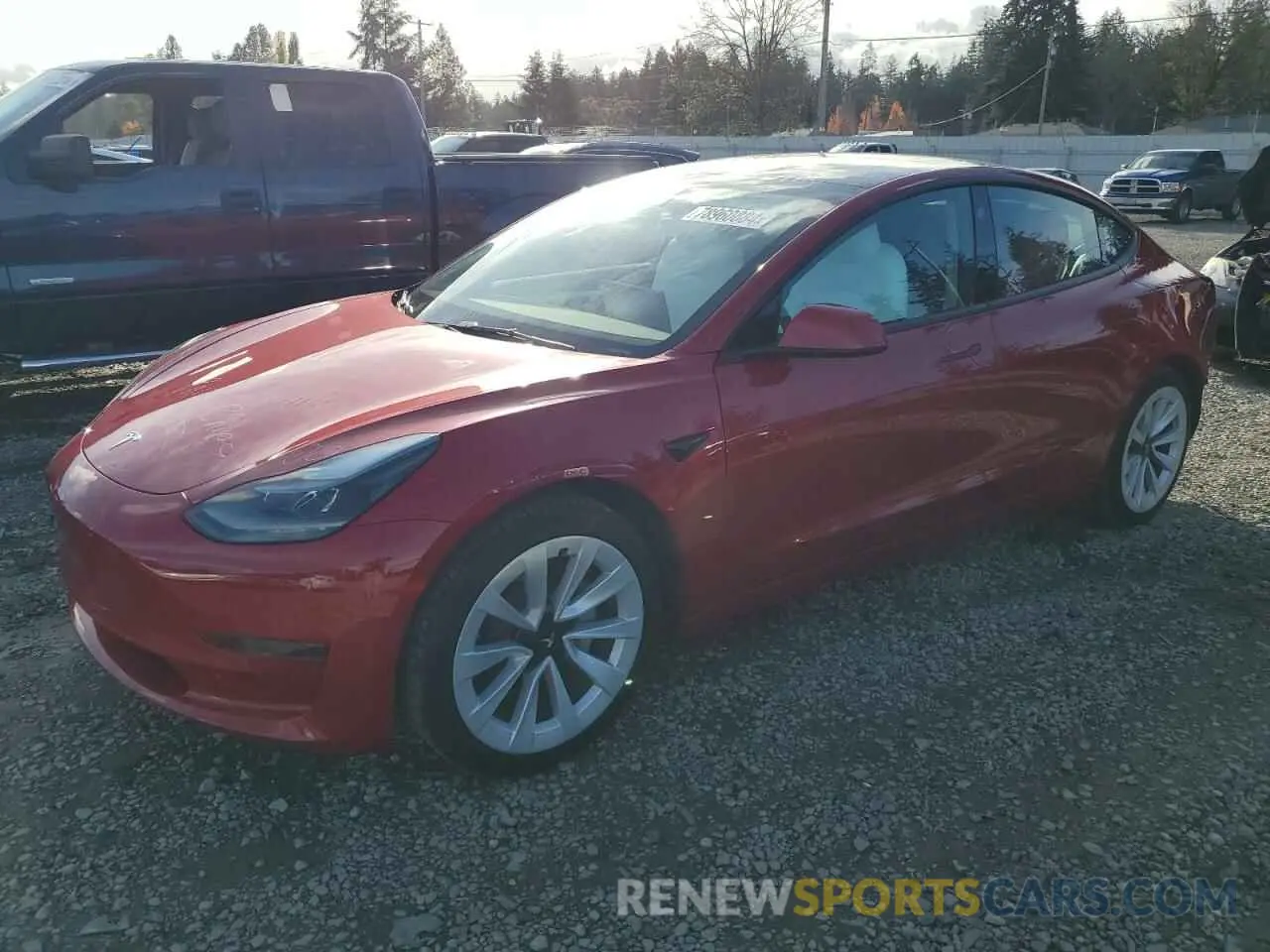 1 Photograph of a damaged car 5YJ3E1EAXPF658393 TESLA MODEL 3 2023