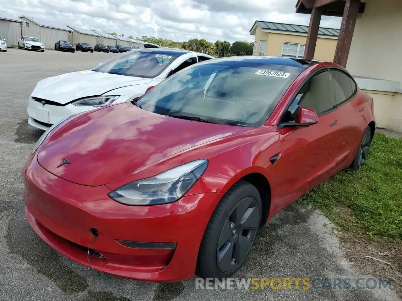 1 Photograph of a damaged car 5YJ3E1EAXPF677929 TESLA MODEL 3 2023