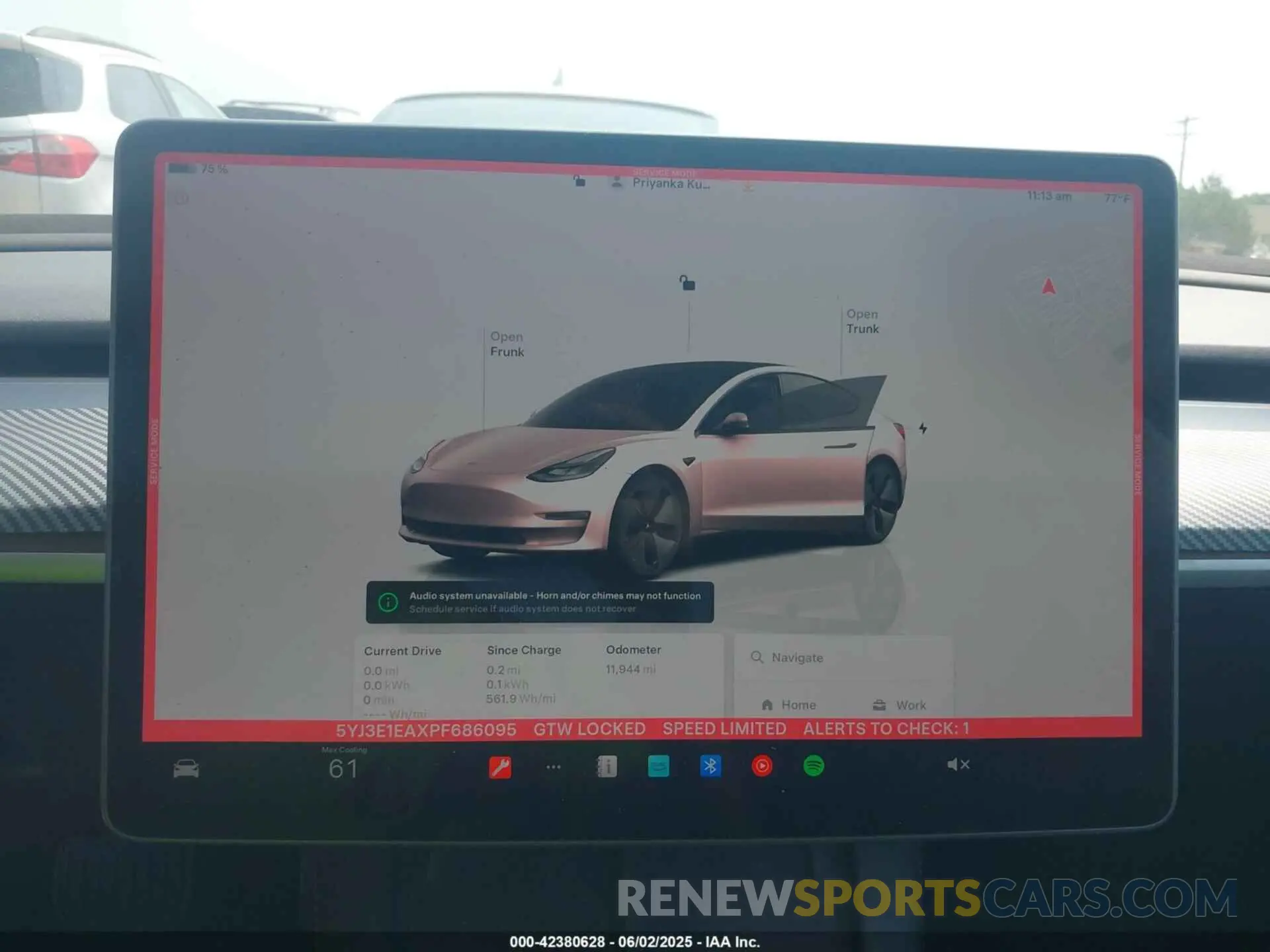 7 Фотография поврежденного автомобиля 5YJ3E1EAXPF686095 TESLA MODEL 3 2023