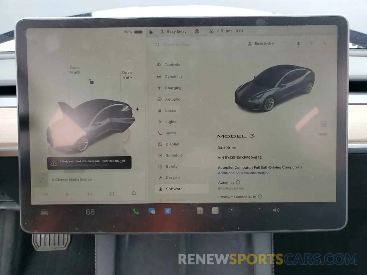 9 Фотография поврежденного автомобиля 5YJ3E1EAXPF694942 TESLA MODEL 3 2023