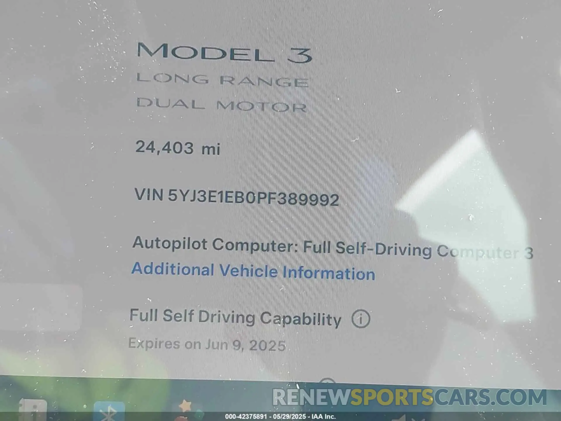 7 Photograph of a damaged car 5YJ3E1EB0PF389992 TESLA MODEL 3 2023