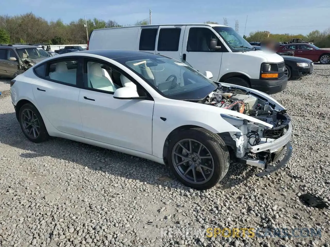 4 Photograph of a damaged car 5YJ3E1EB0PF593188 TESLA MODEL 3 2023