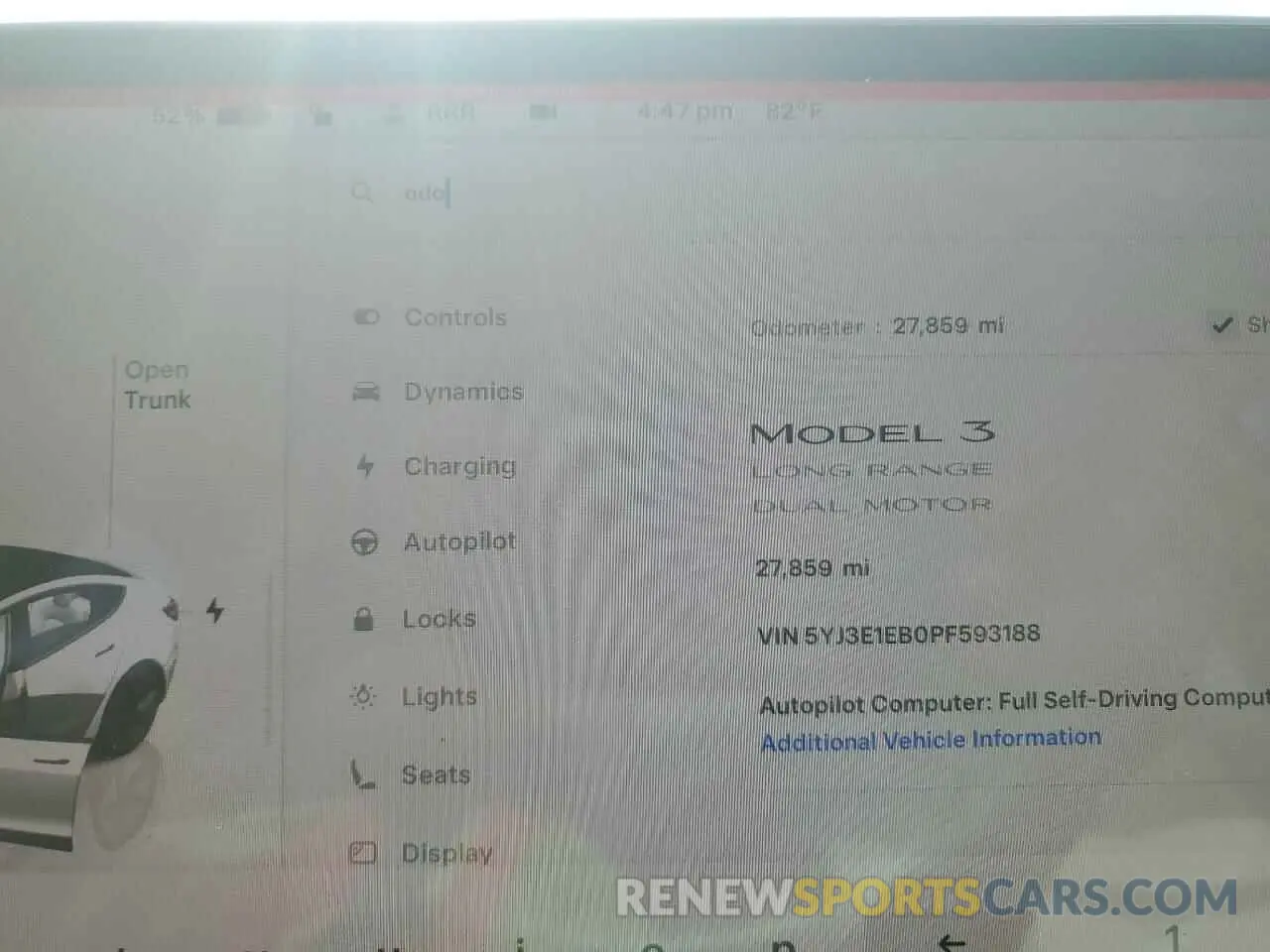 9 Photograph of a damaged car 5YJ3E1EB0PF593188 TESLA MODEL 3 2023