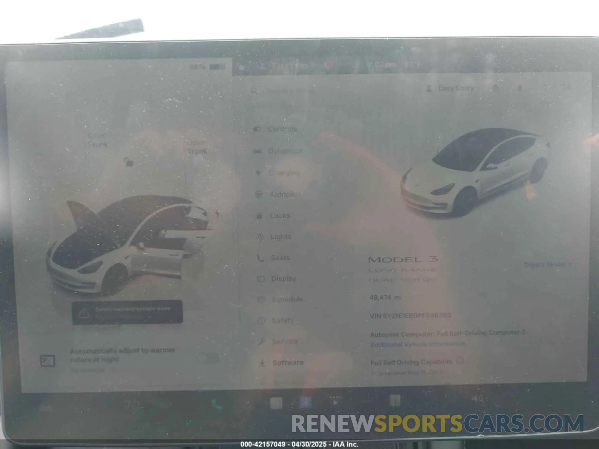 17 Фотография поврежденного автомобиля 5YJ3E1EB0PF596303 TESLA MODEL 3 2023