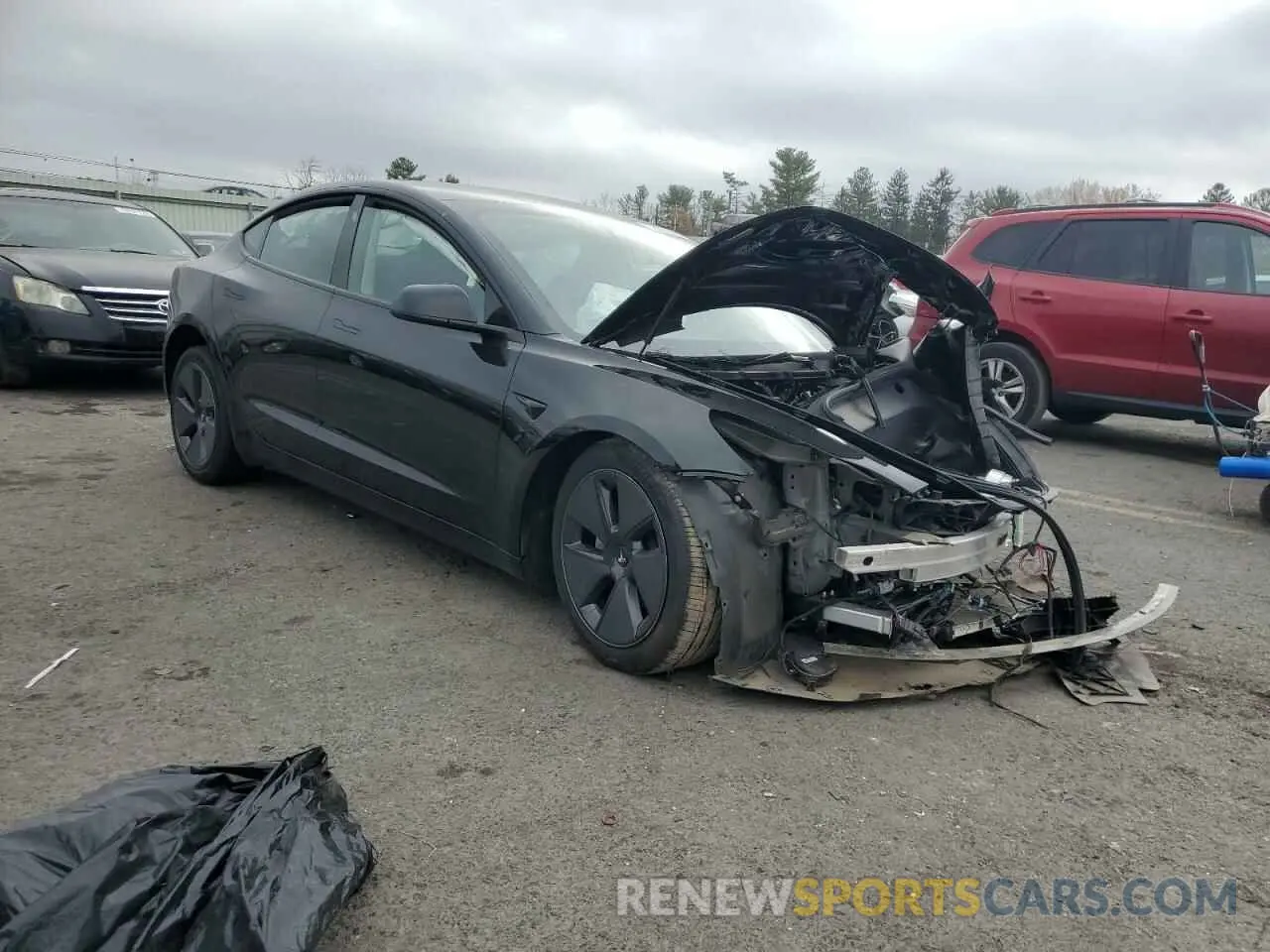 4 Фотография поврежденного автомобиля 5YJ3E1EB0PF608661 TESLA MODEL 3 2023