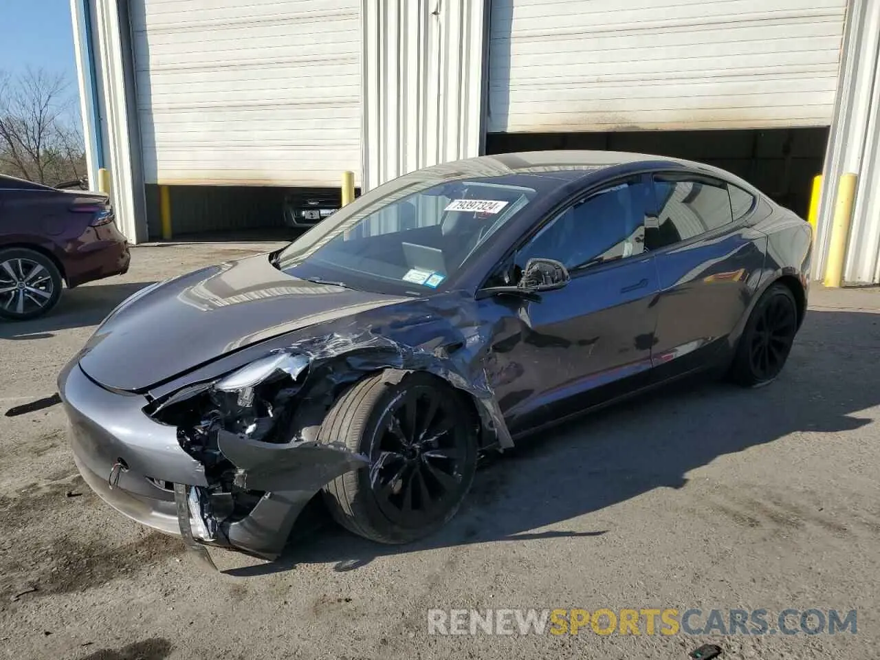 1 Photograph of a damaged car 5YJ3E1EB0PF634354 TESLA MODEL 3 2023